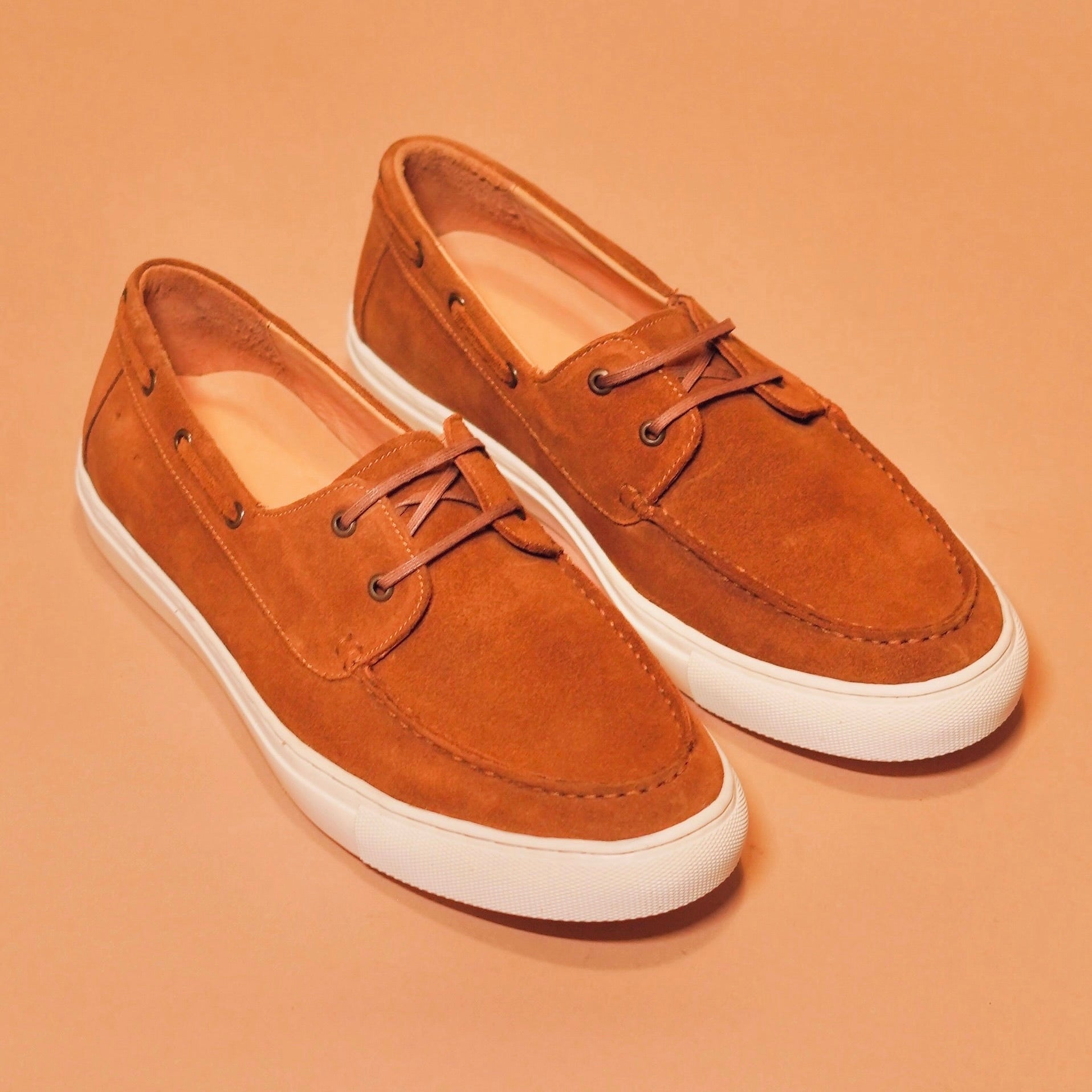 Barco Tobacco | Tobacco suede boat sneakers