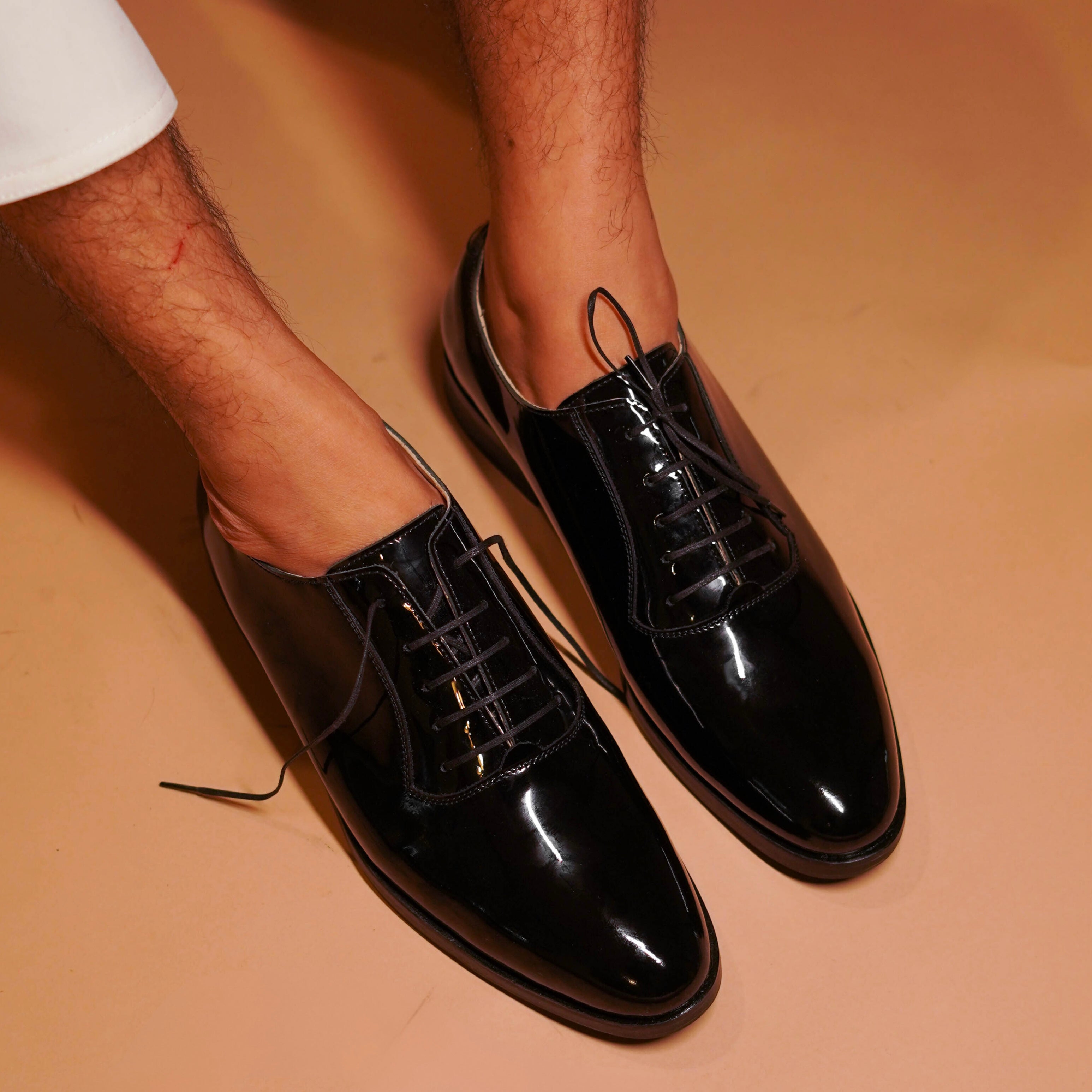 Ferraro | Black patent Oxford shoes