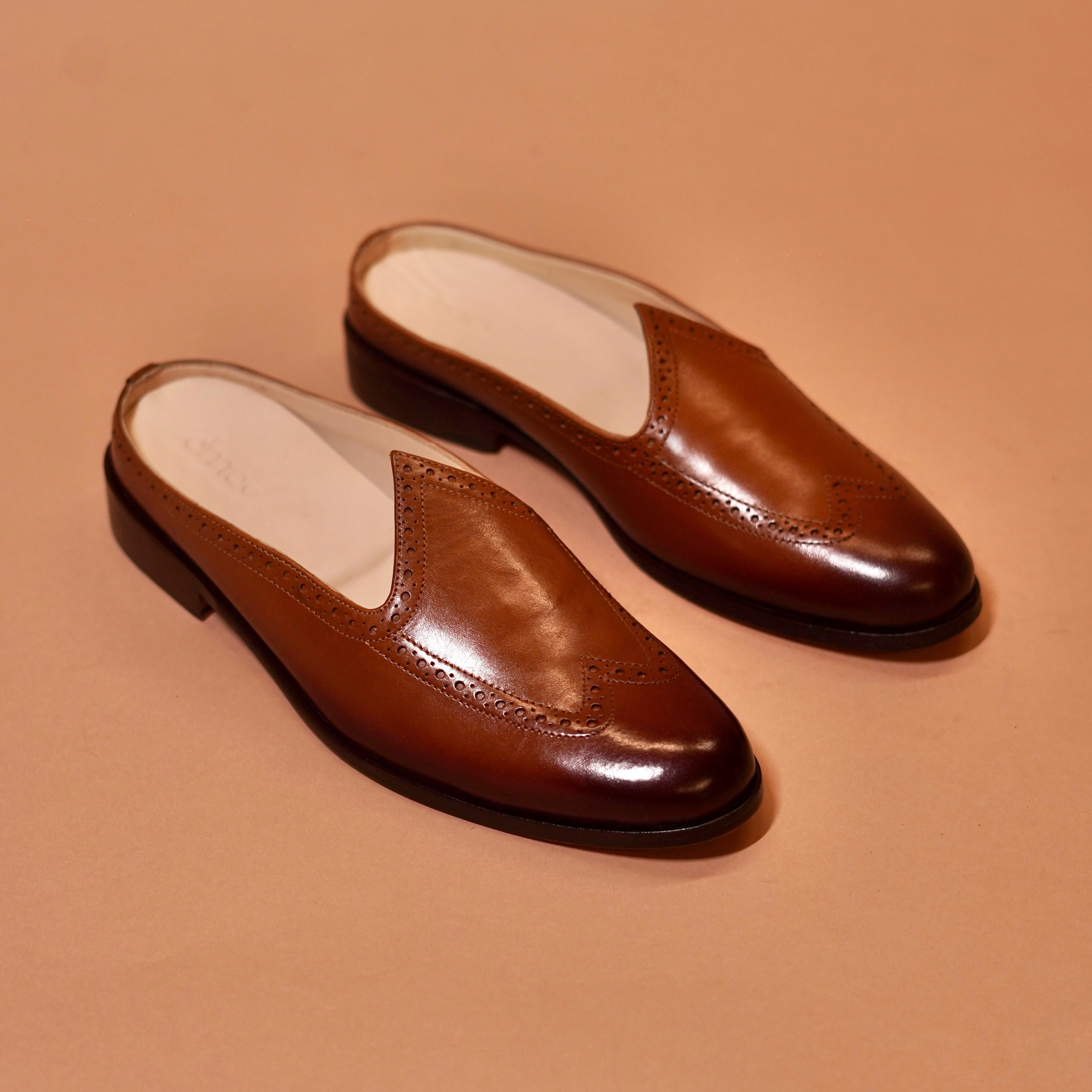 Hoffler Brouguo Elite – Light Brown Wingtip Mojri for Men