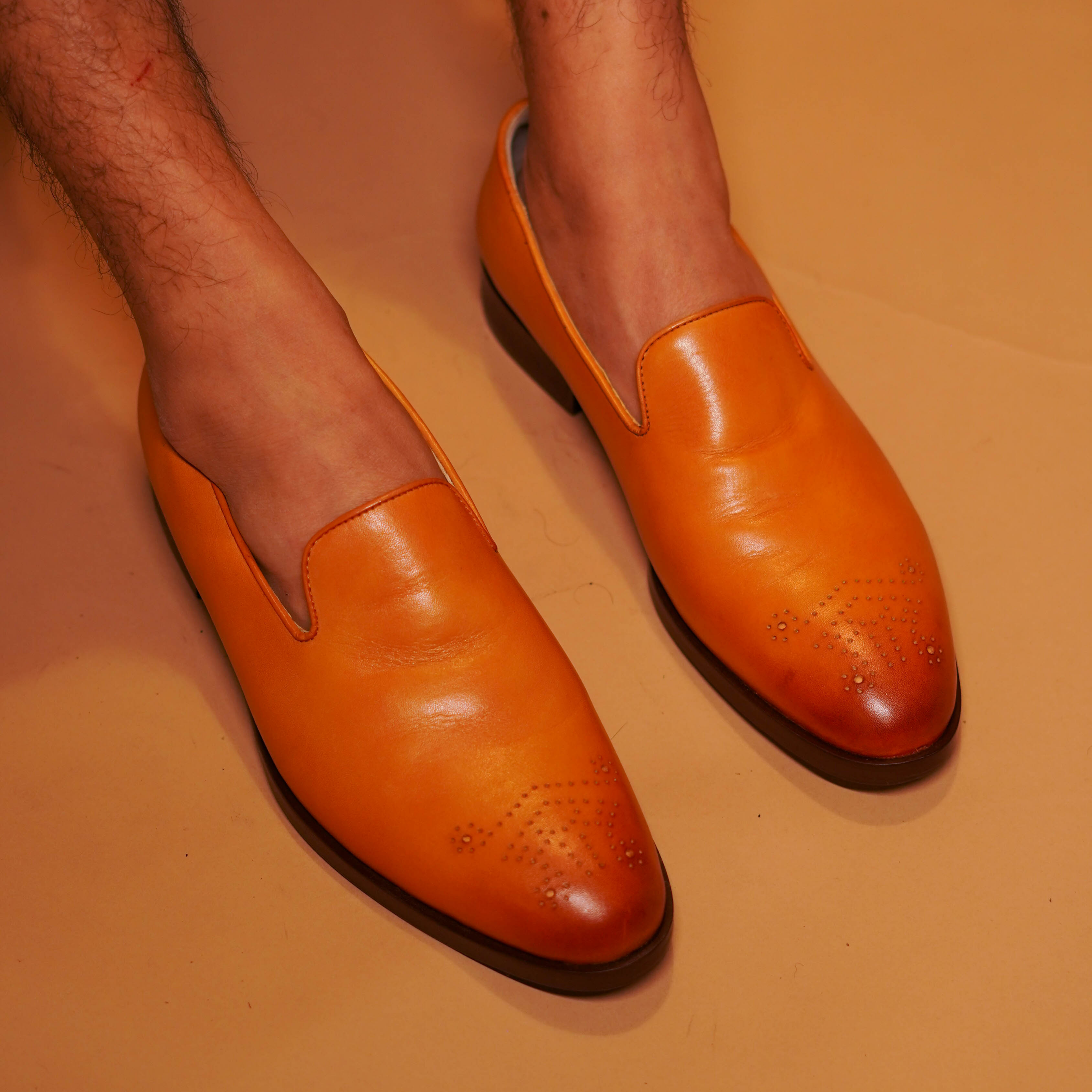 Motivo Bruno | Tan vintage leather loafer