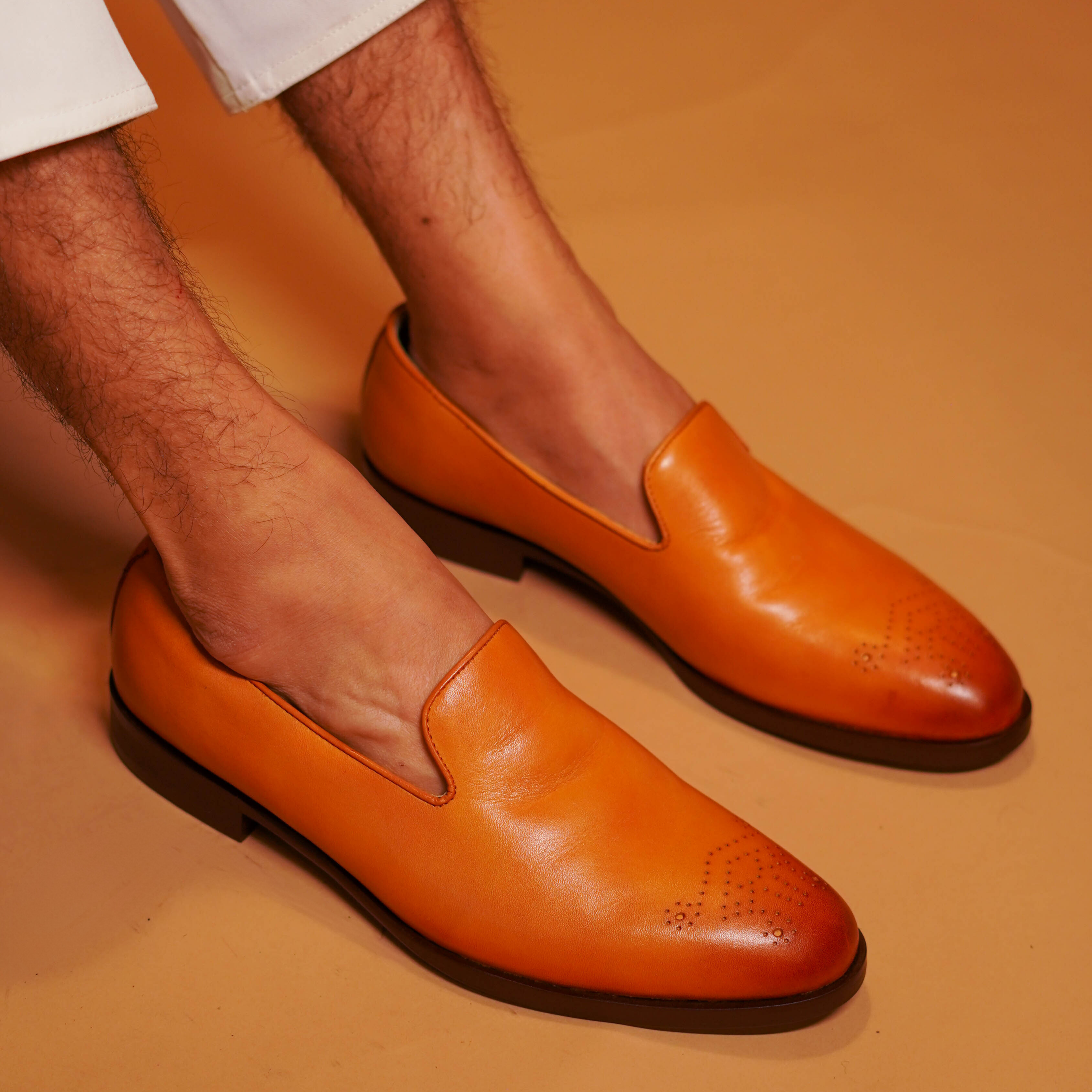 Motivo Bruno | Tan vintage leather loafer