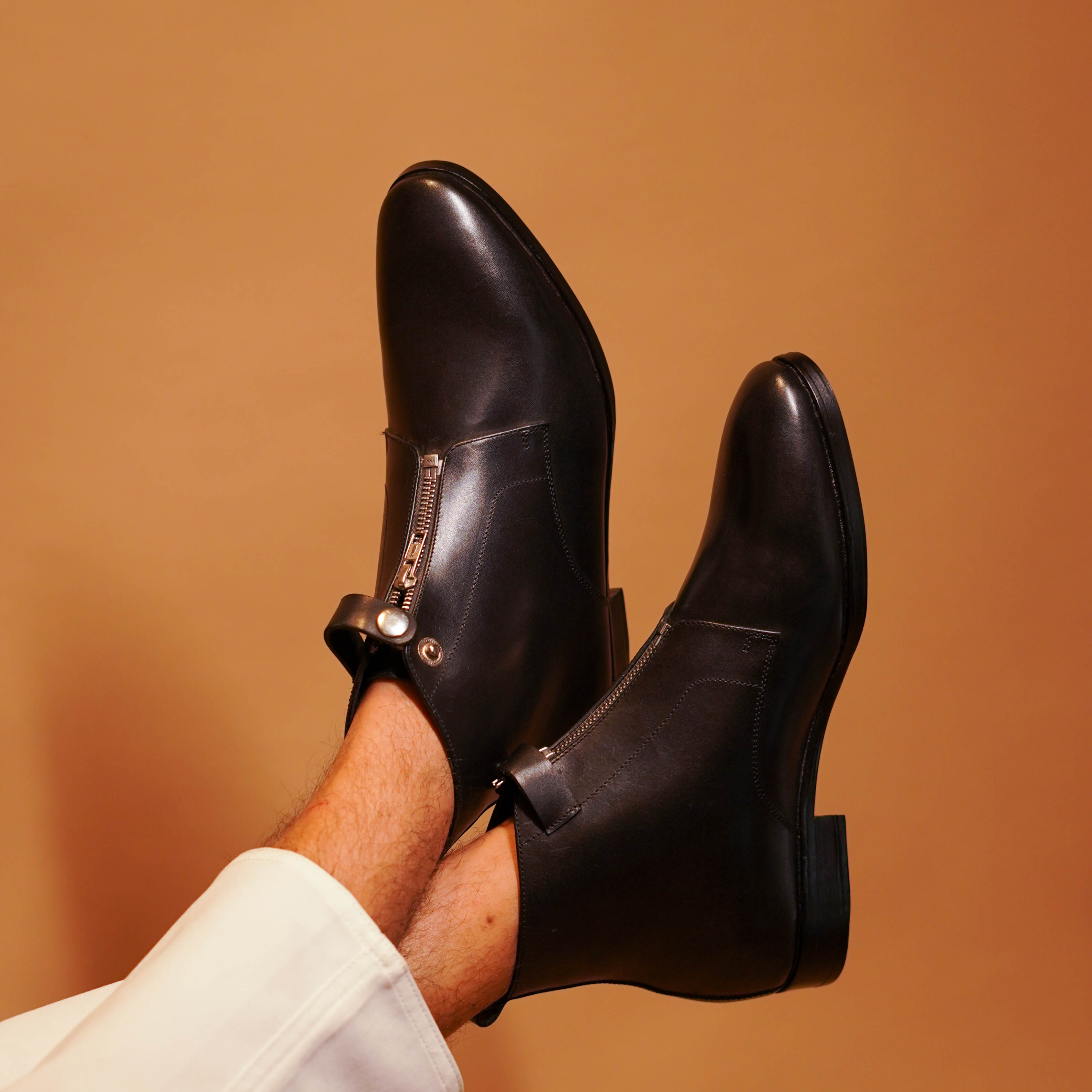 Sprazzo Zippo | Classic Black chelsea boots