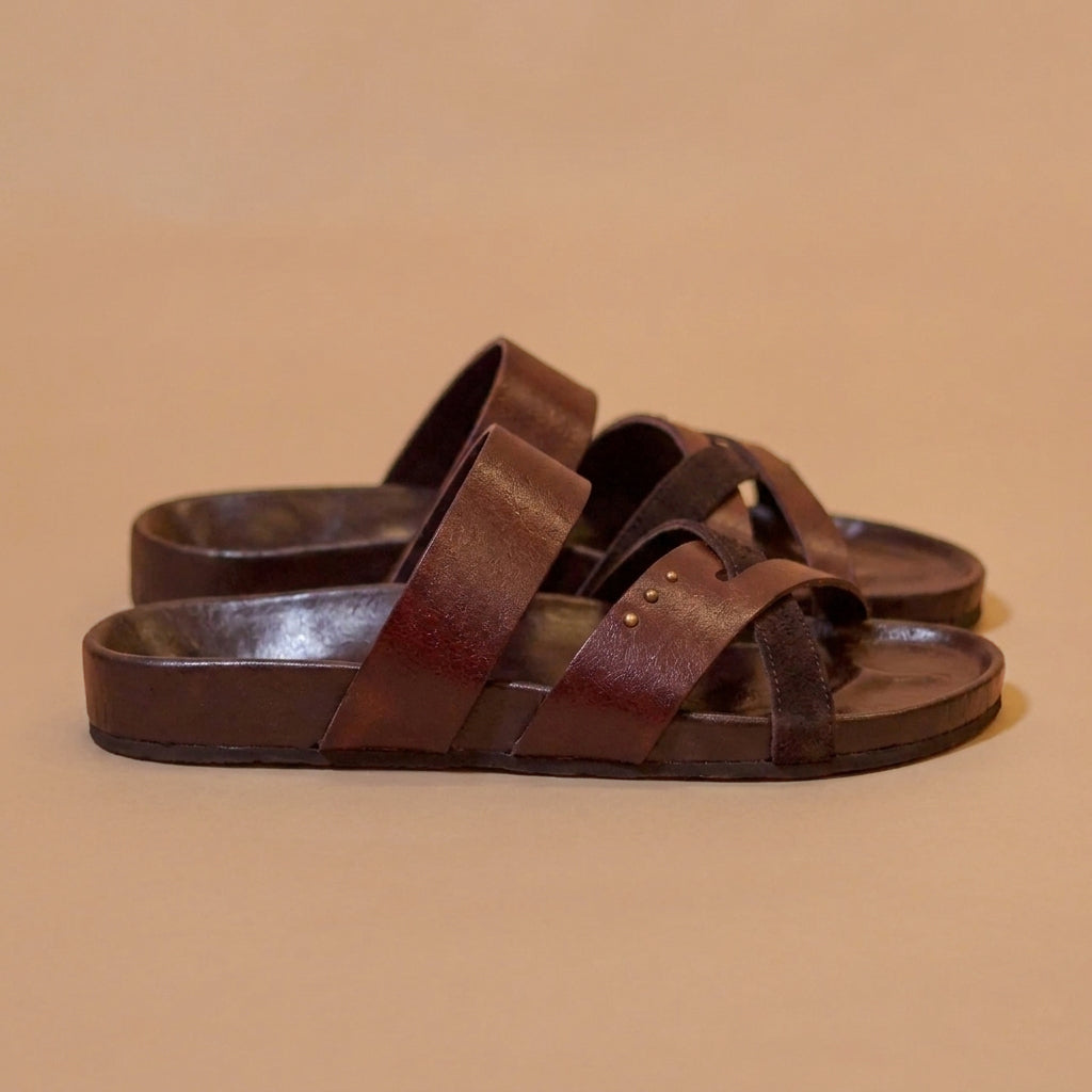 Premium genuine leather cork sandal