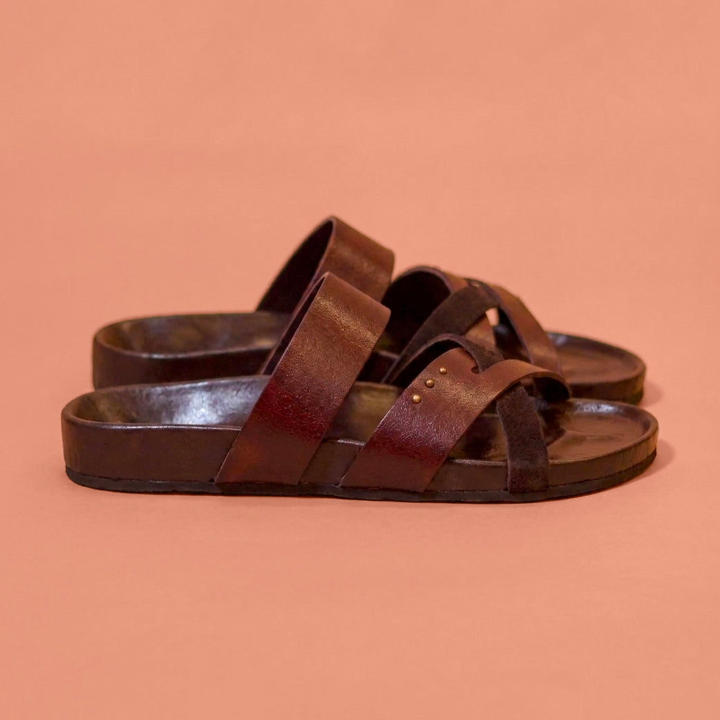 Corko Bruno Classico – Light Brown Leather Sandal for Men