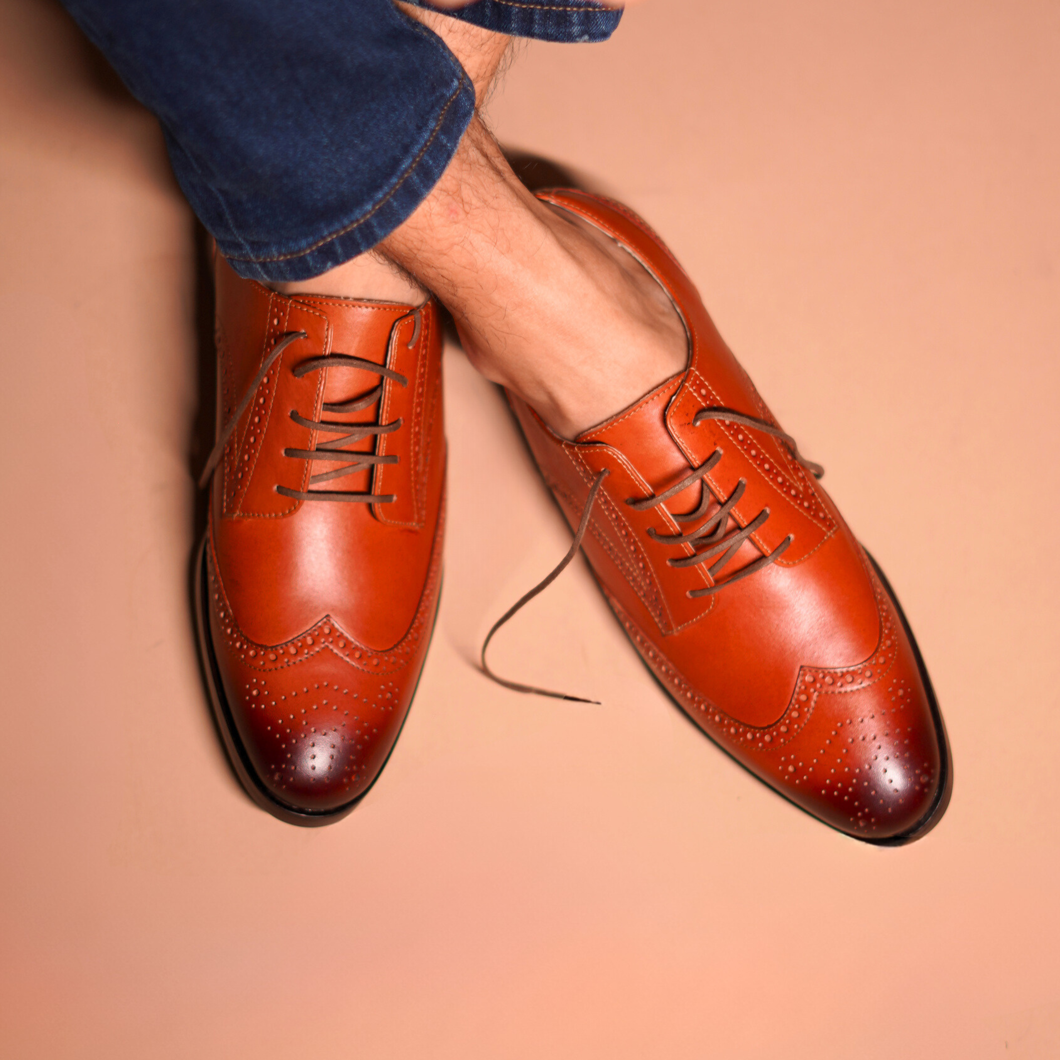 Tannino Bruno | Burnt Tan classic  leather brogues