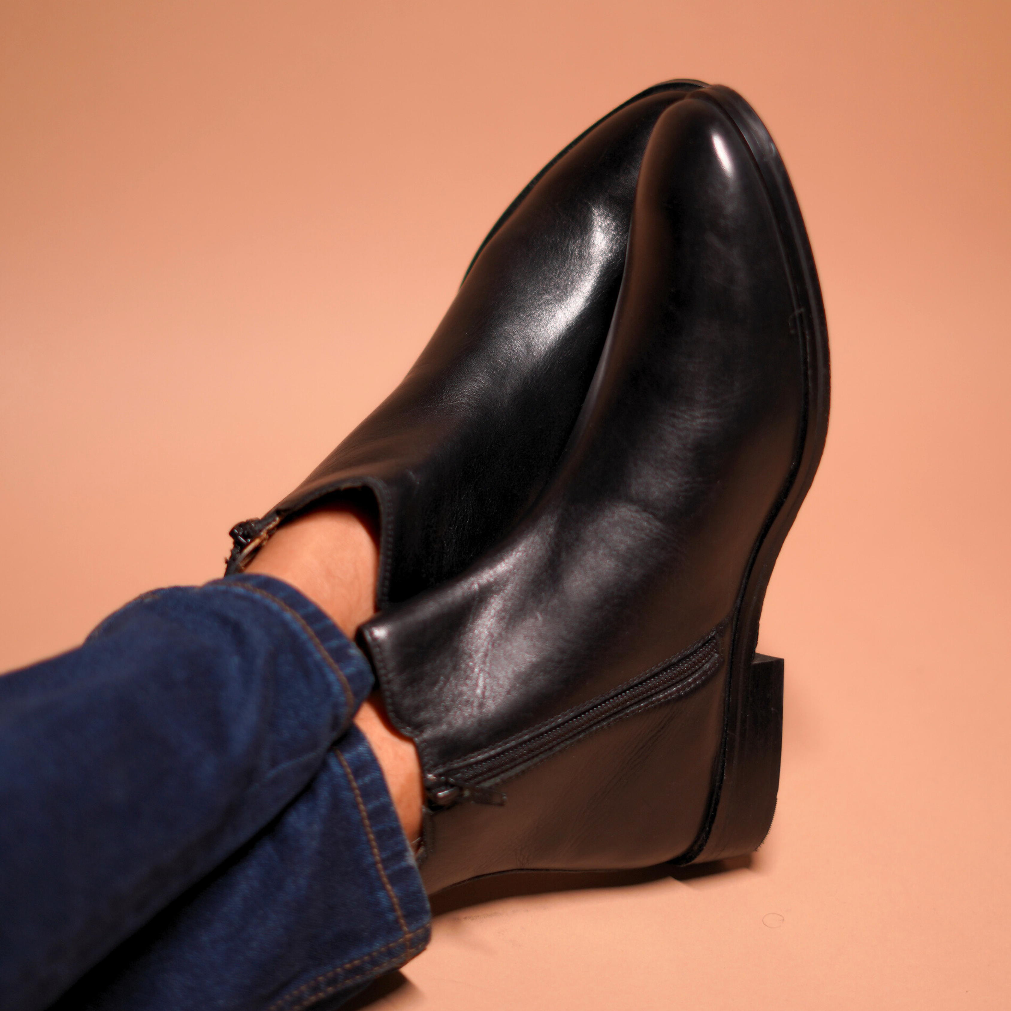 Sprazzo Nera | Classic black Chelsea boots