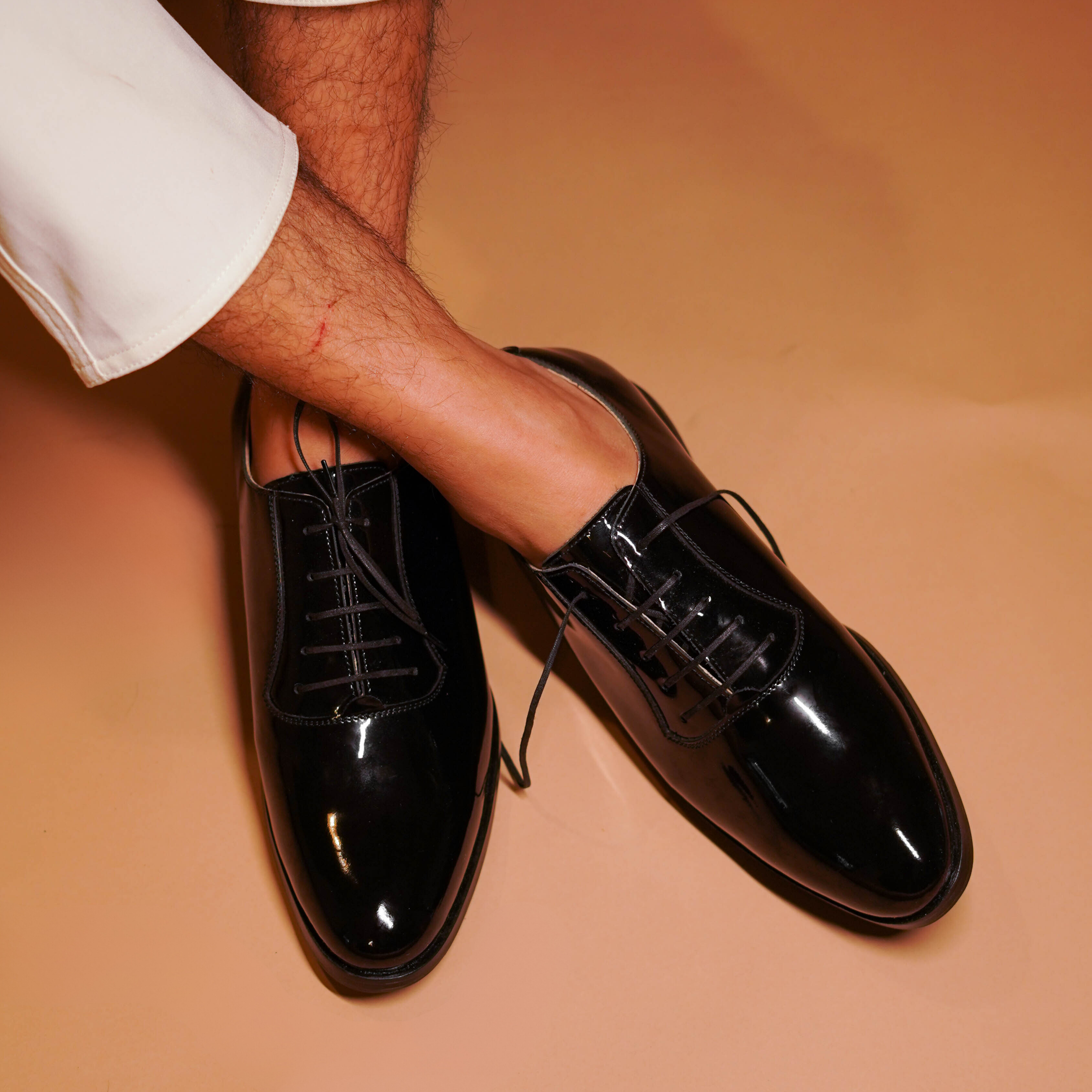 Ferraro | Black patent Oxford shoes