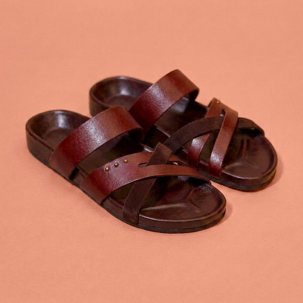 Corko Bruno Classico – Light Brown Leather Sandal for Men