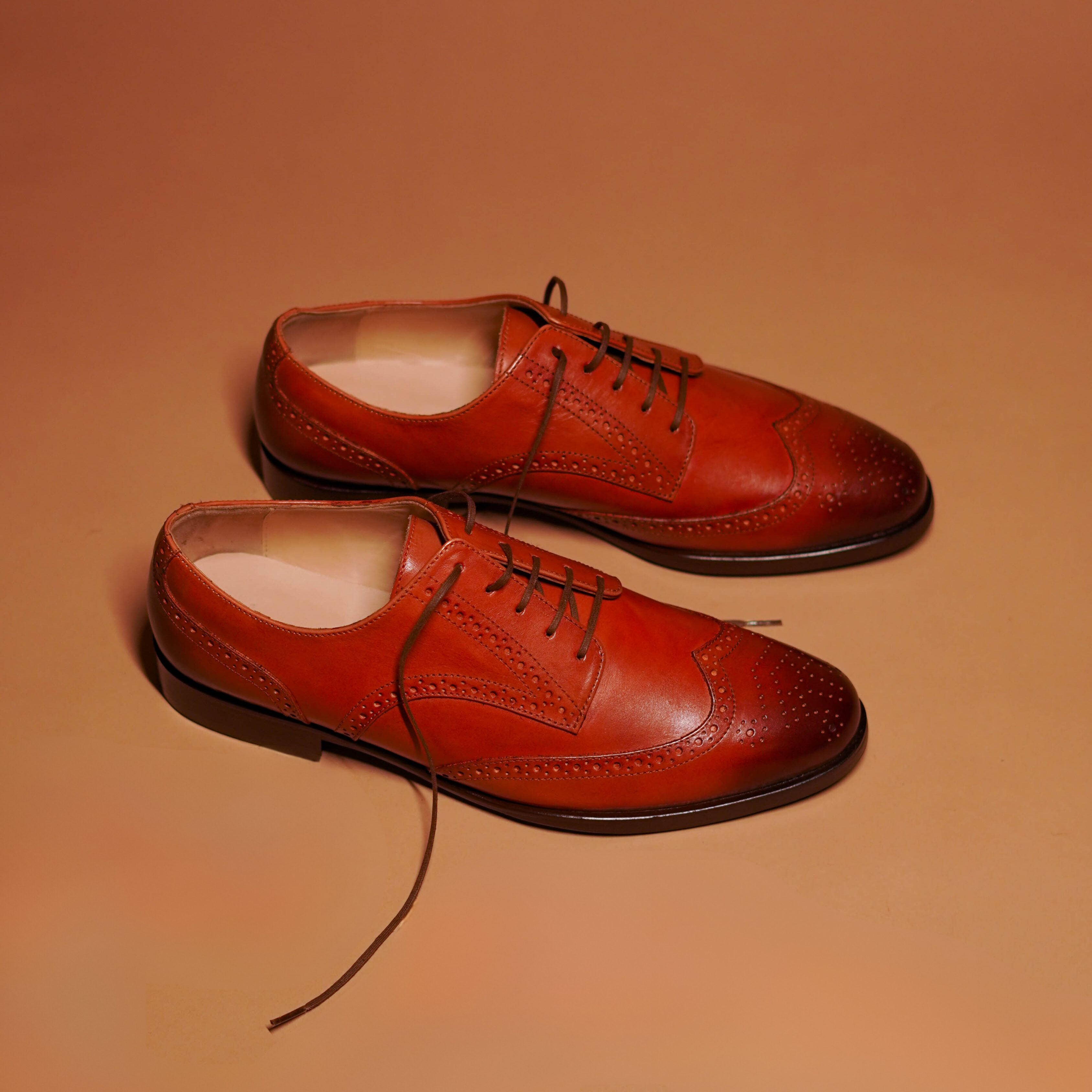 Tannino Bruno | Burnt Tan classic  leather brogues