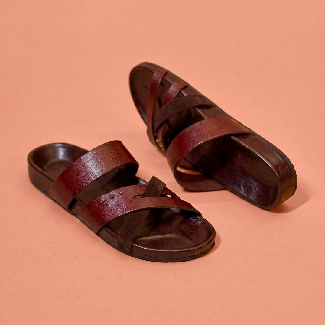 Corko Bruno Classico – Light Brown Leather Sandal for Men