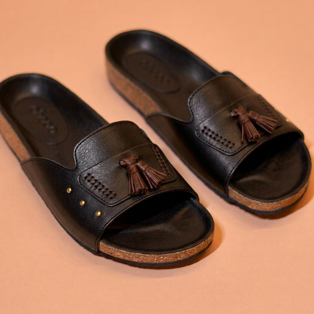 Cork footbed casual sandal