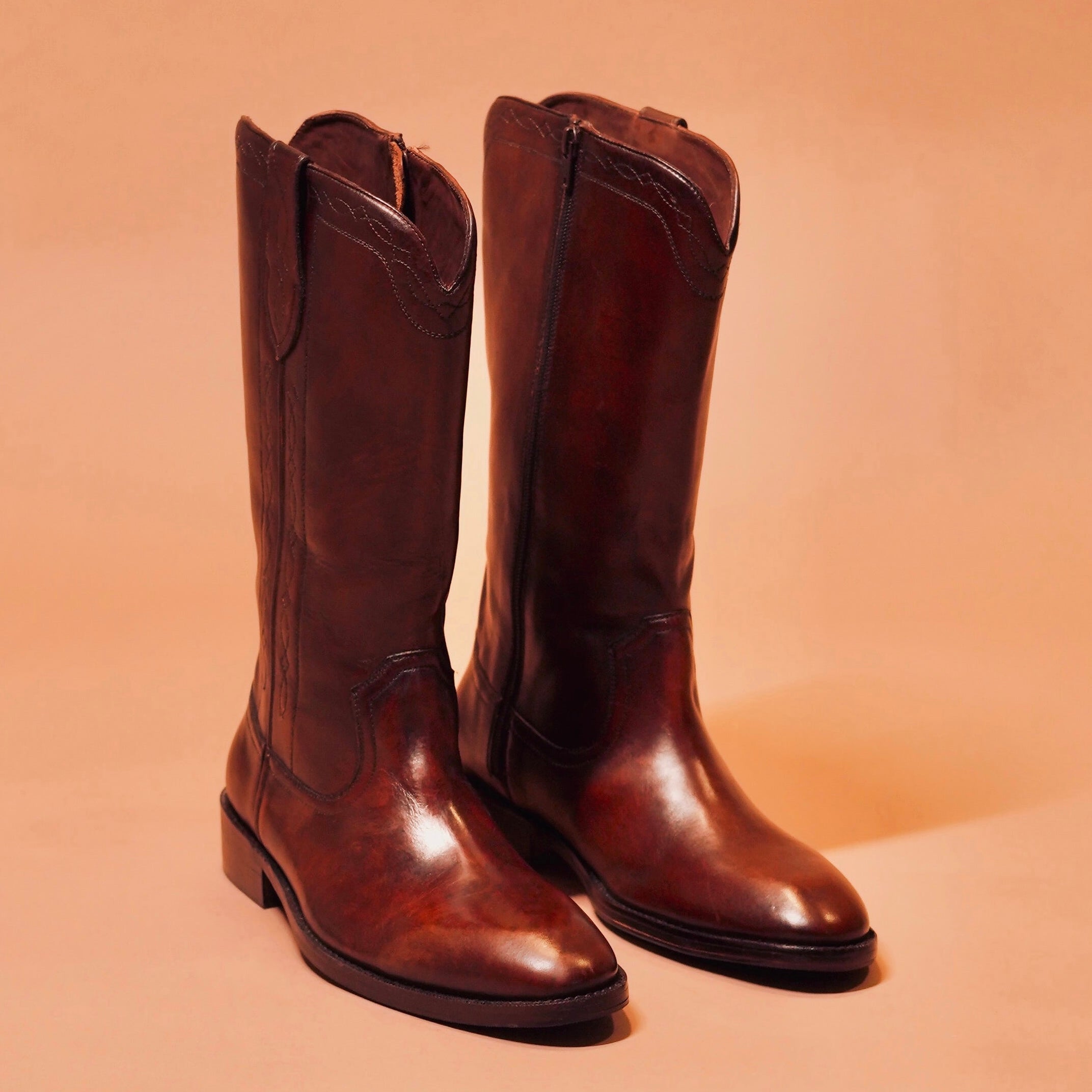 Sprazzo Mucco | Brown dual-tone cowboy Chelsea boots