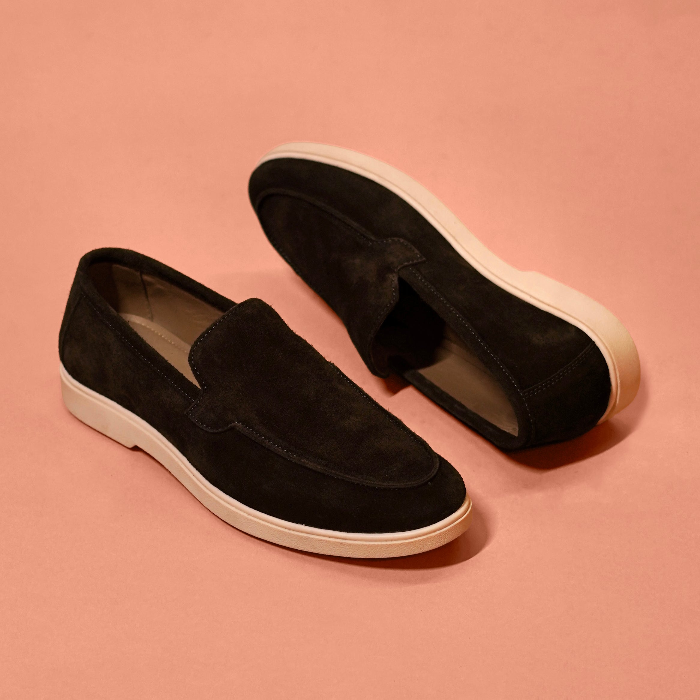 Marrone Classico – Dark Brown Suede Loafers for Men