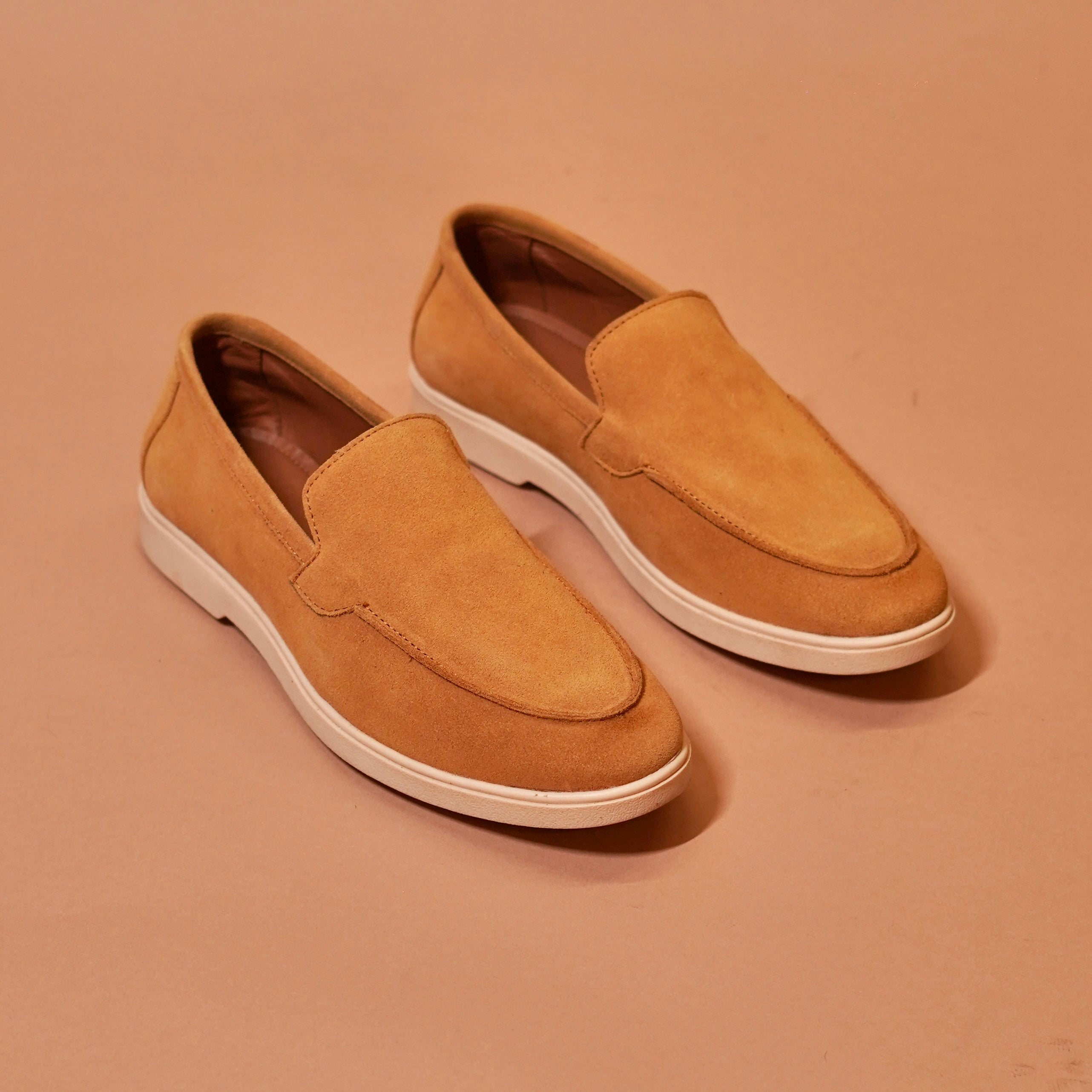 Oro Classico – Yellow Suede Loafers for Men