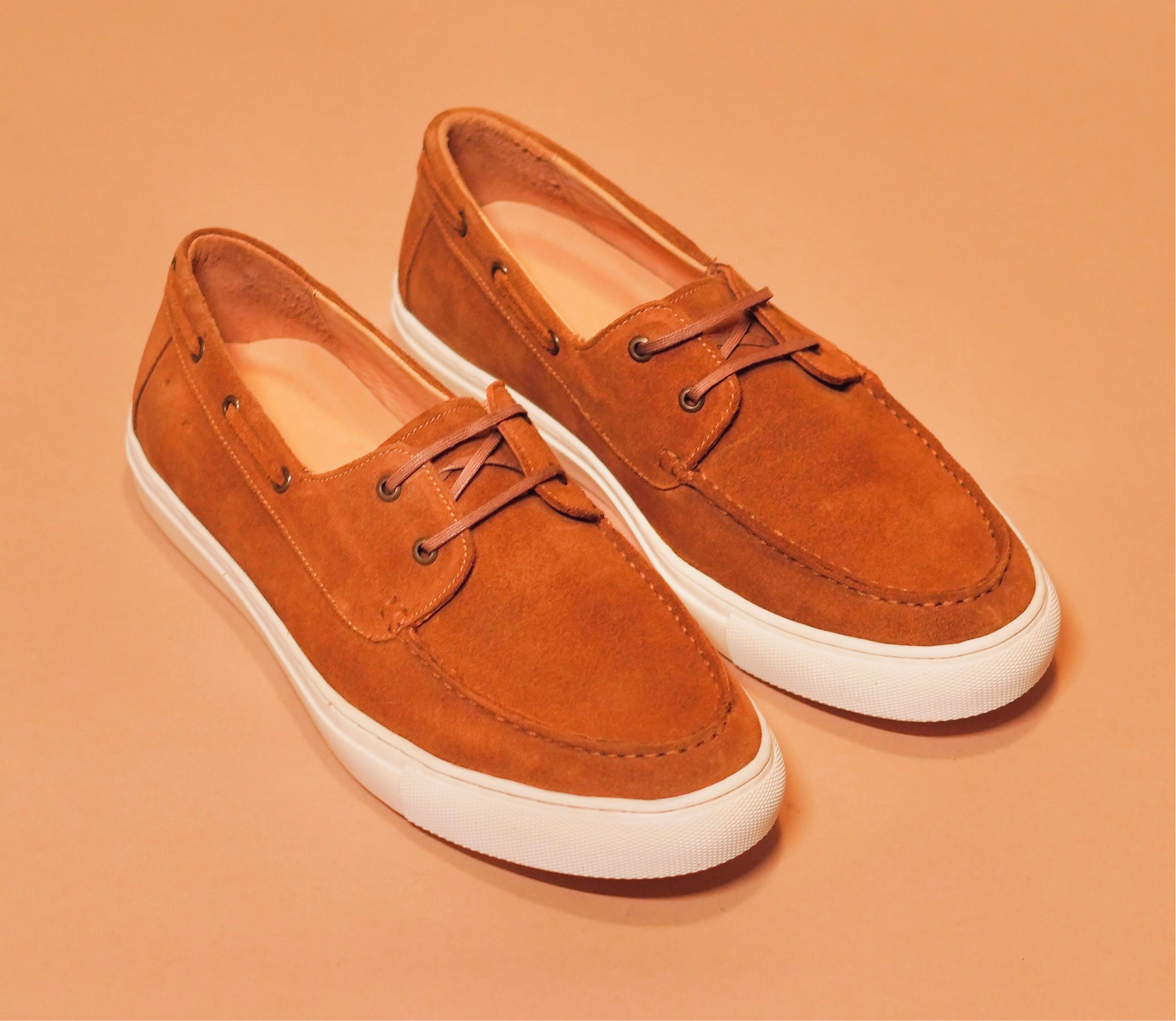 Barco Tobacco | Tobacco suede boat sneakers