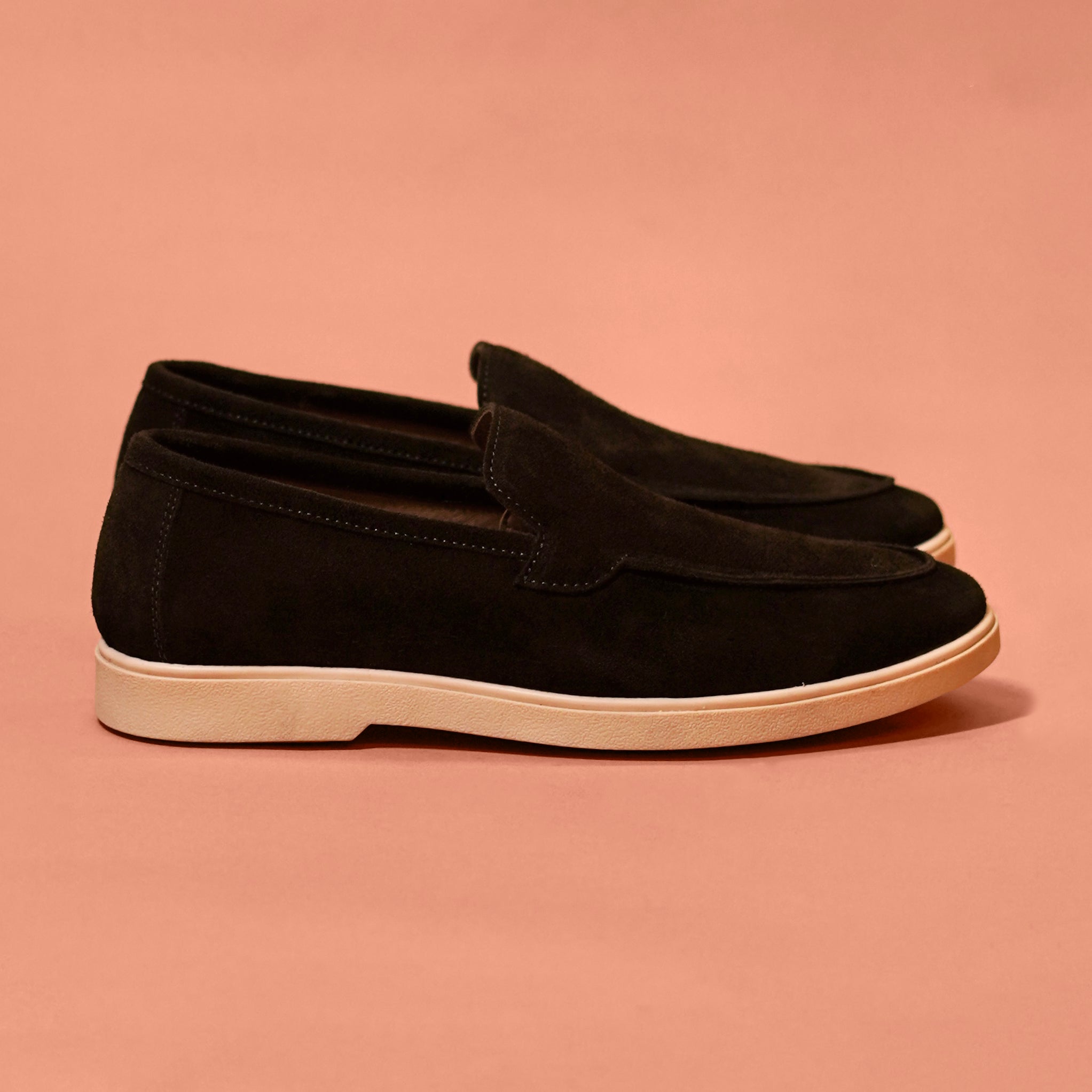 Marrone Classico – Dark Brown Suede Loafers for Men