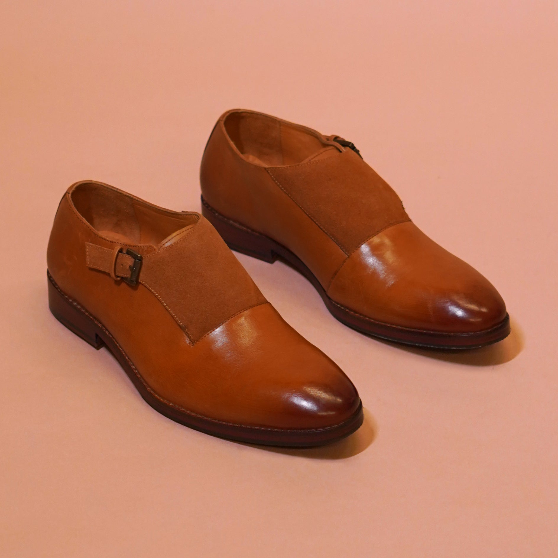 Monaco | Two-toned brown leather monkstraps