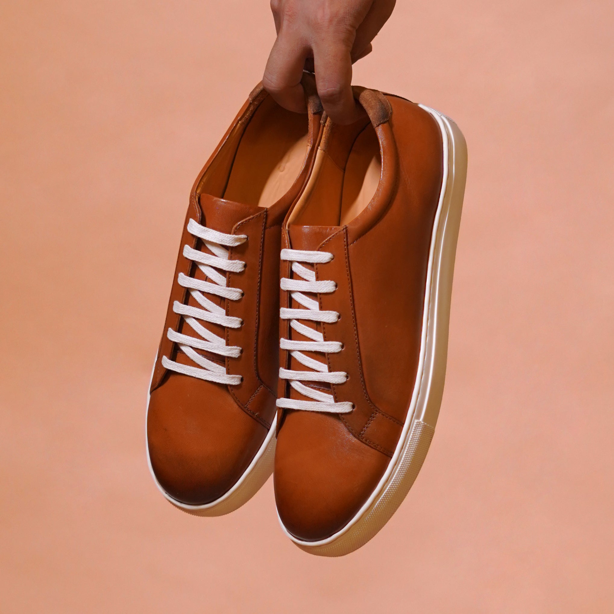 Bosco | Suede tan leather sneakers