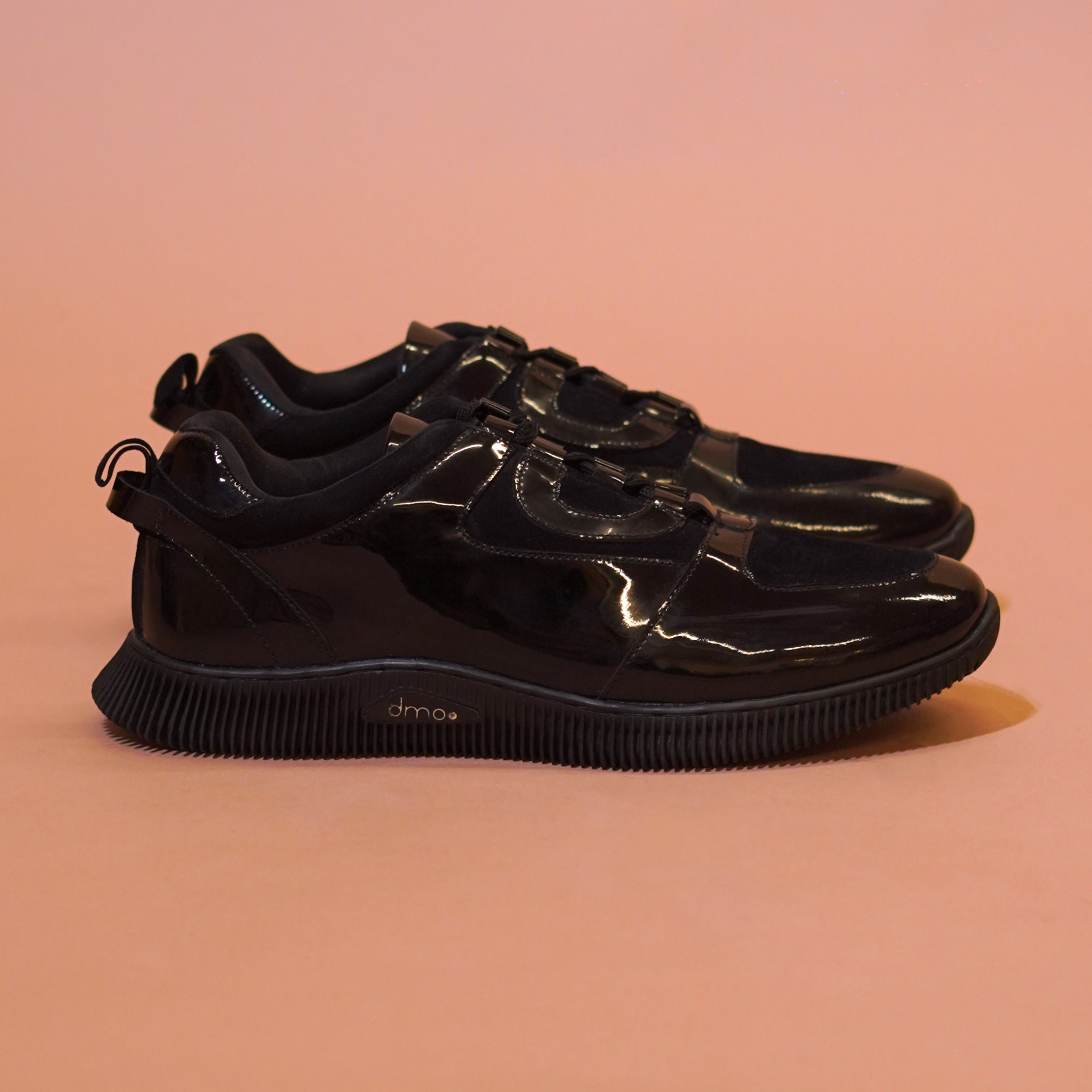 Sportivo | Black patent  leather and suede sneakers