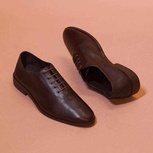 Handcrafted brown leather formal loafer