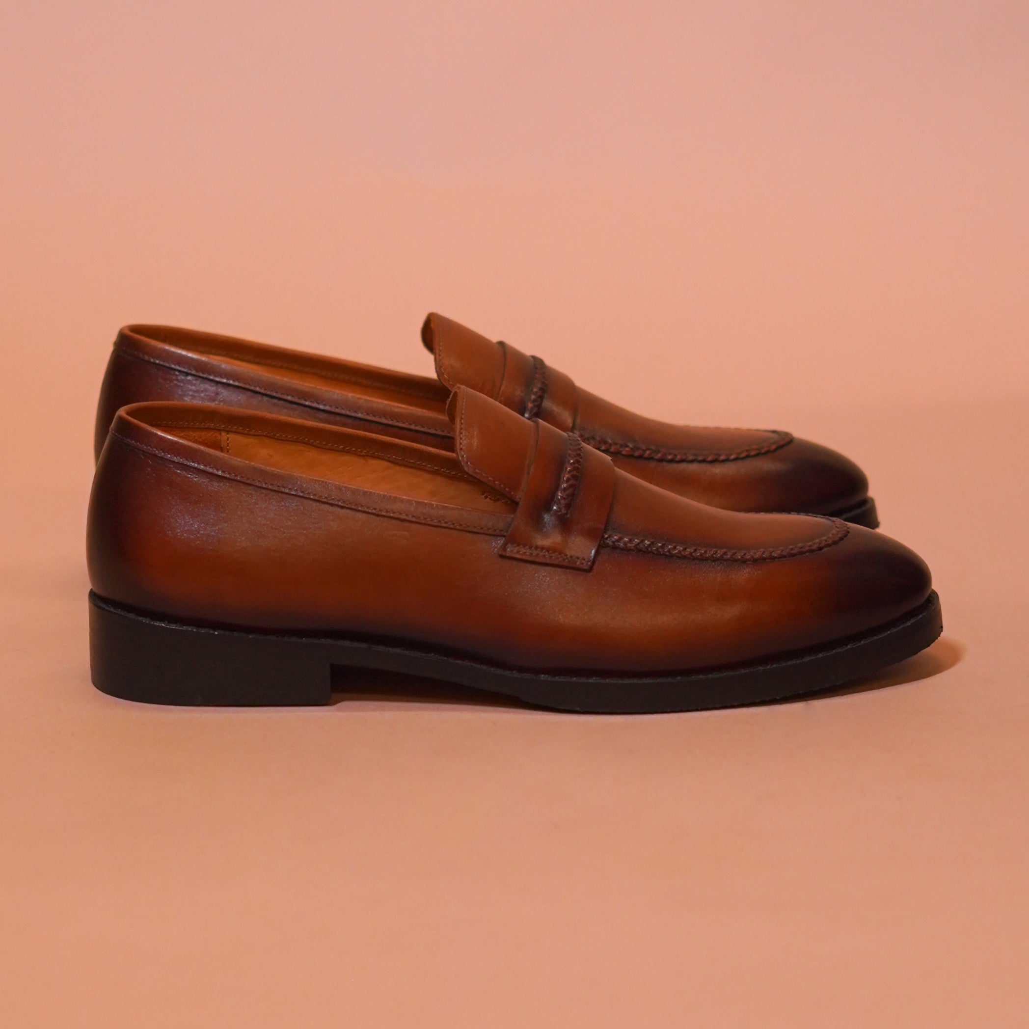 Premium genuine leather penny loafer