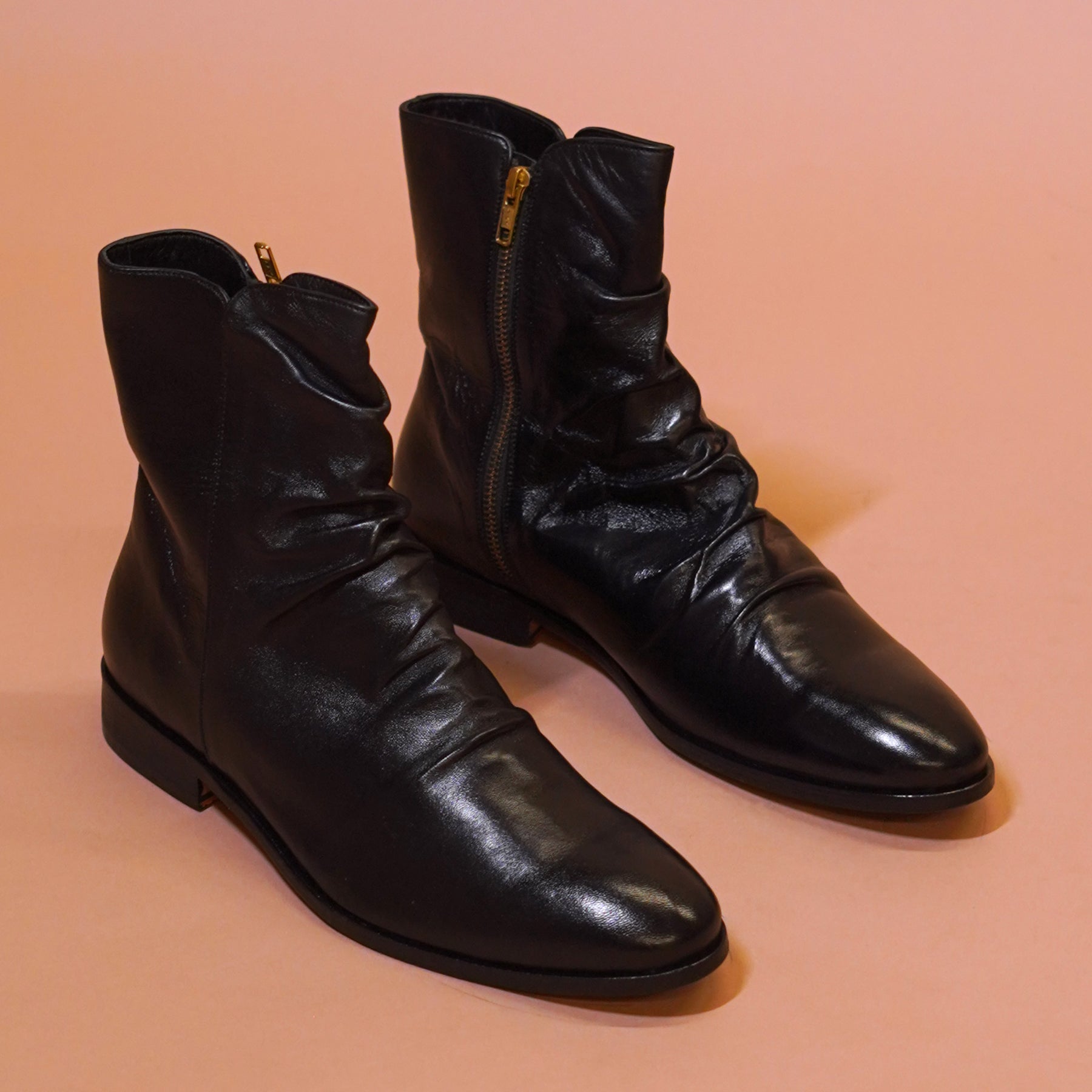 Sprazzo Carbonio | Wrinkled nappa leather boots