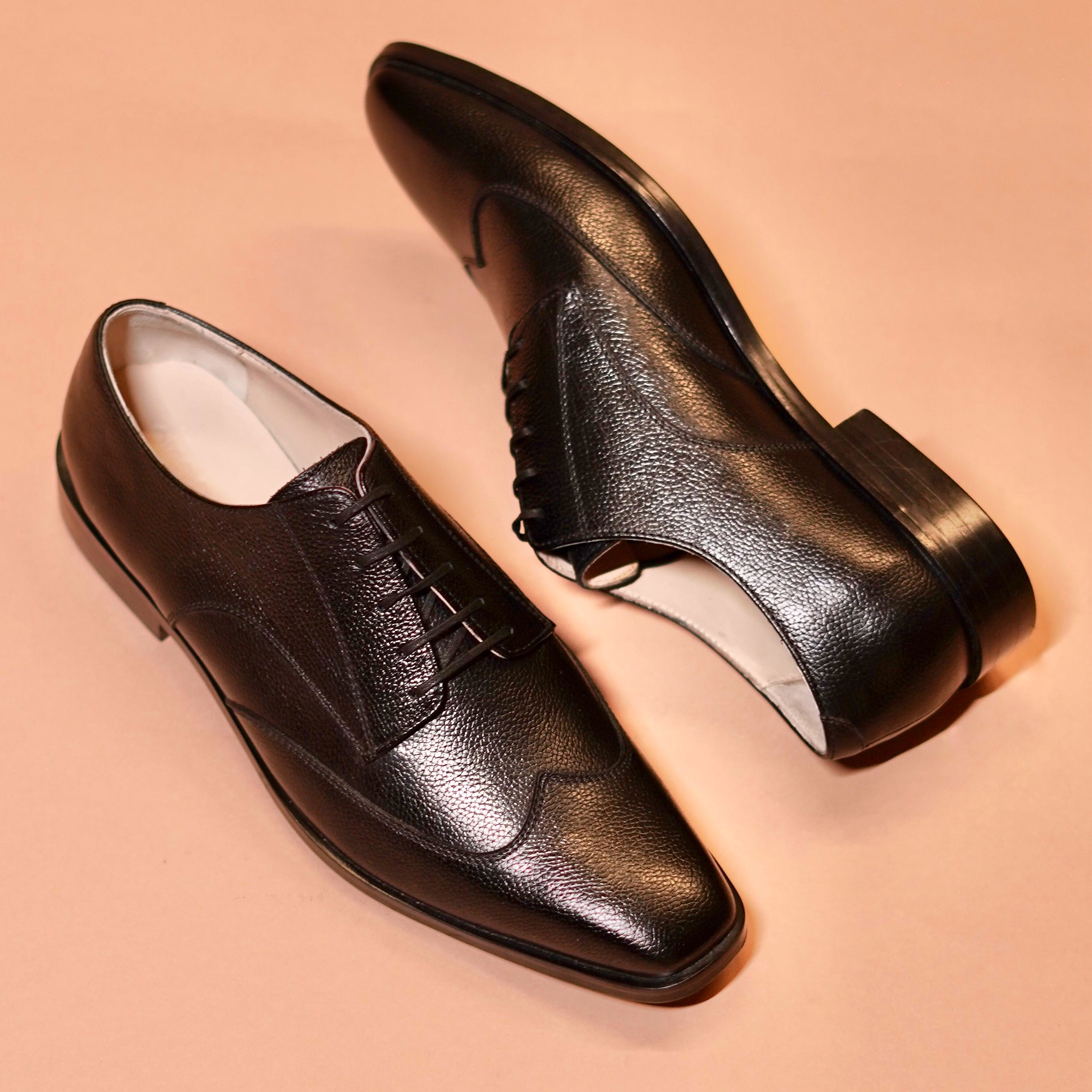 Close-up of Carbo Nero’s rubber sole and stitched finish