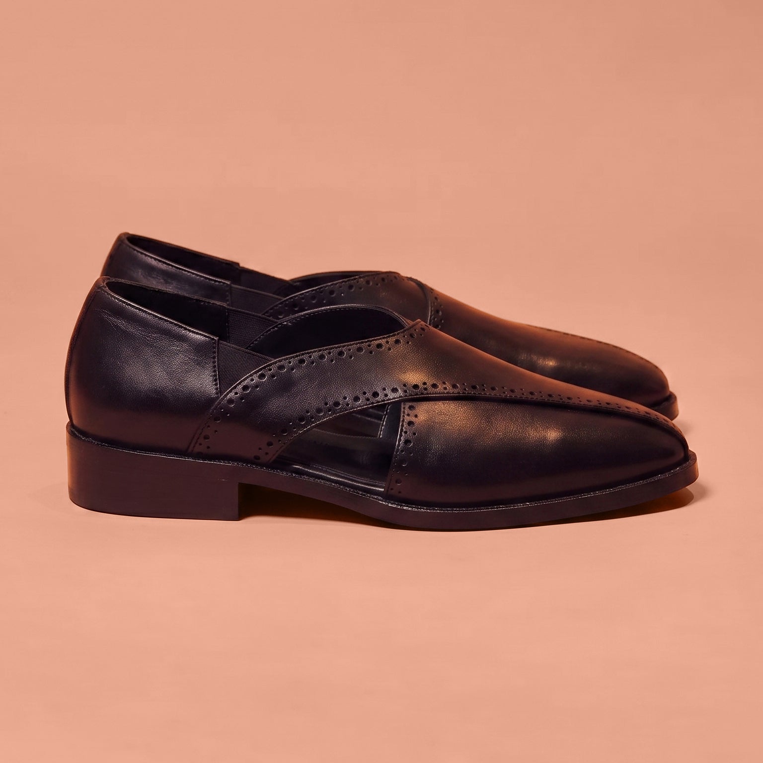 Formal leather Peshawari with leather sole