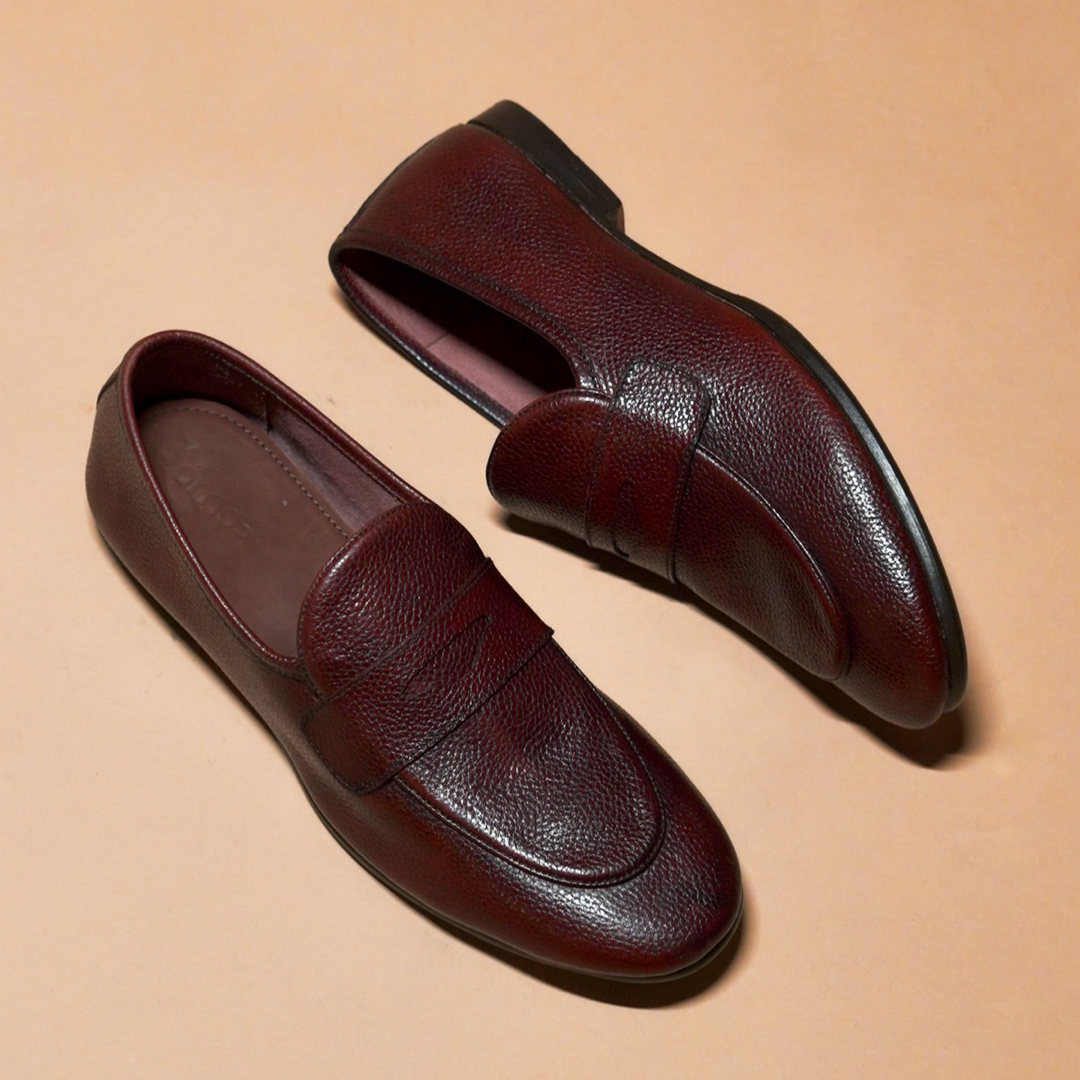 Flexo Bruno | Brown milled leather loafers