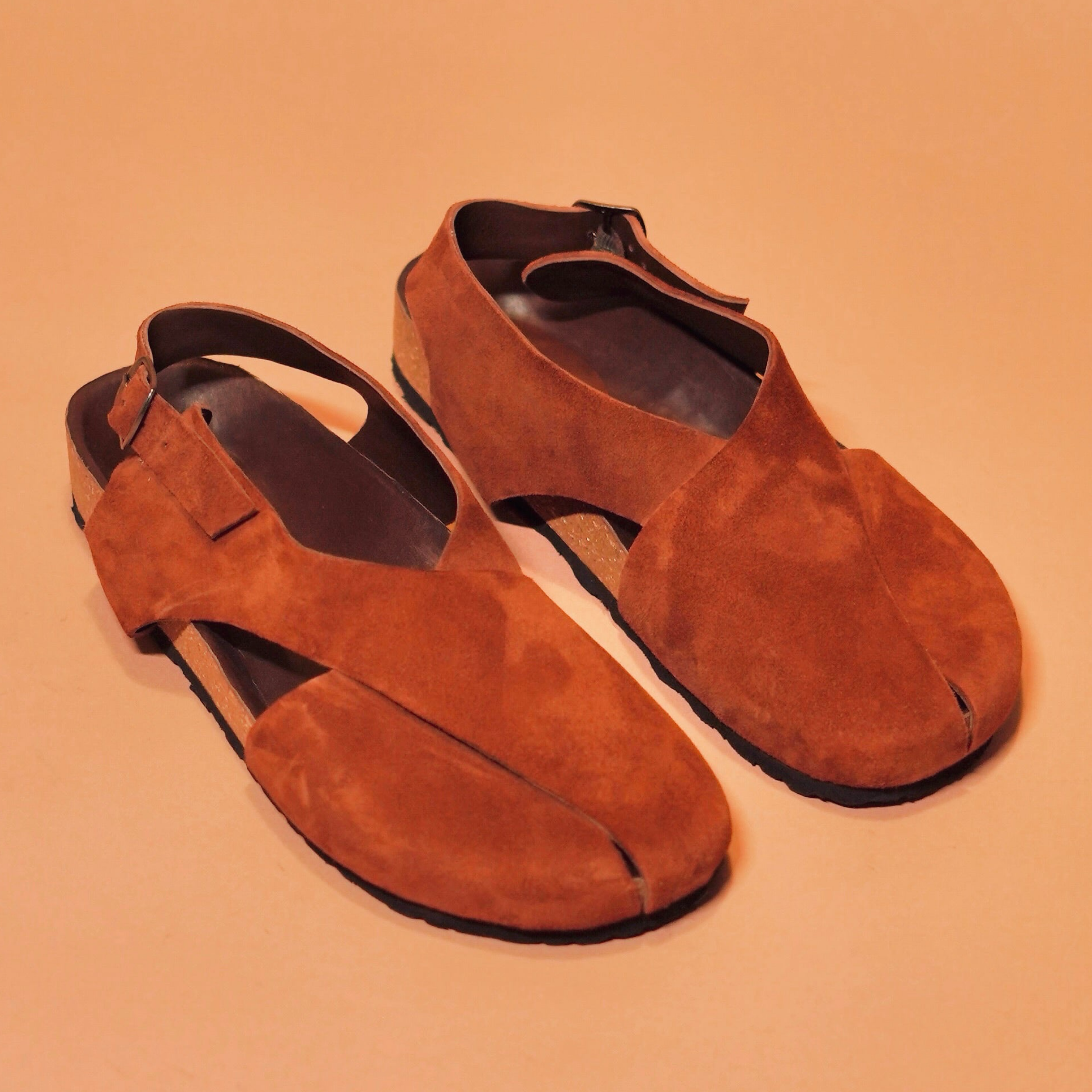 Pesha Corko Tobacco | Tobacco cork-soled leather Peshawaris