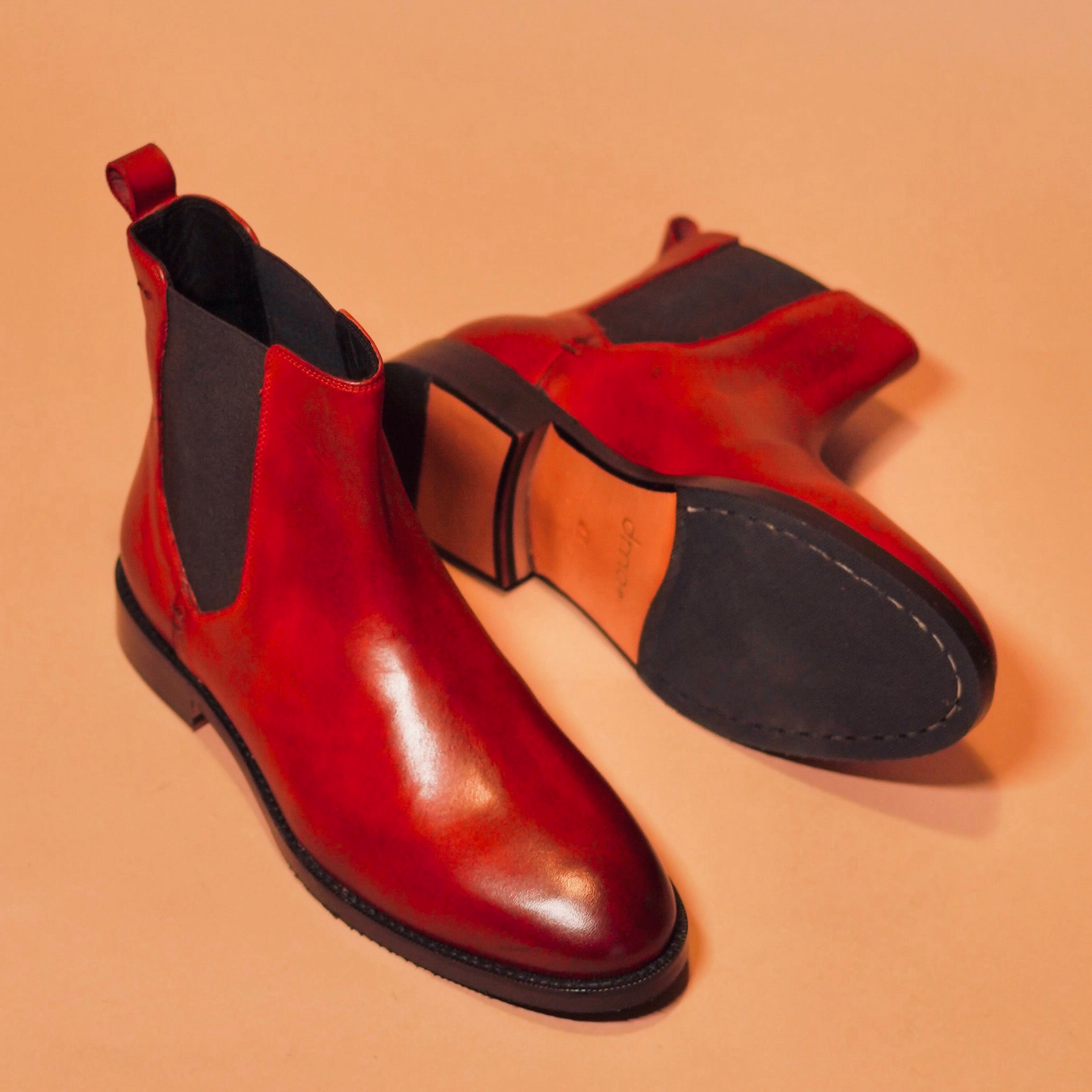 Sprazzo Bordo | Deep red Blake-stitched Chelsea boots