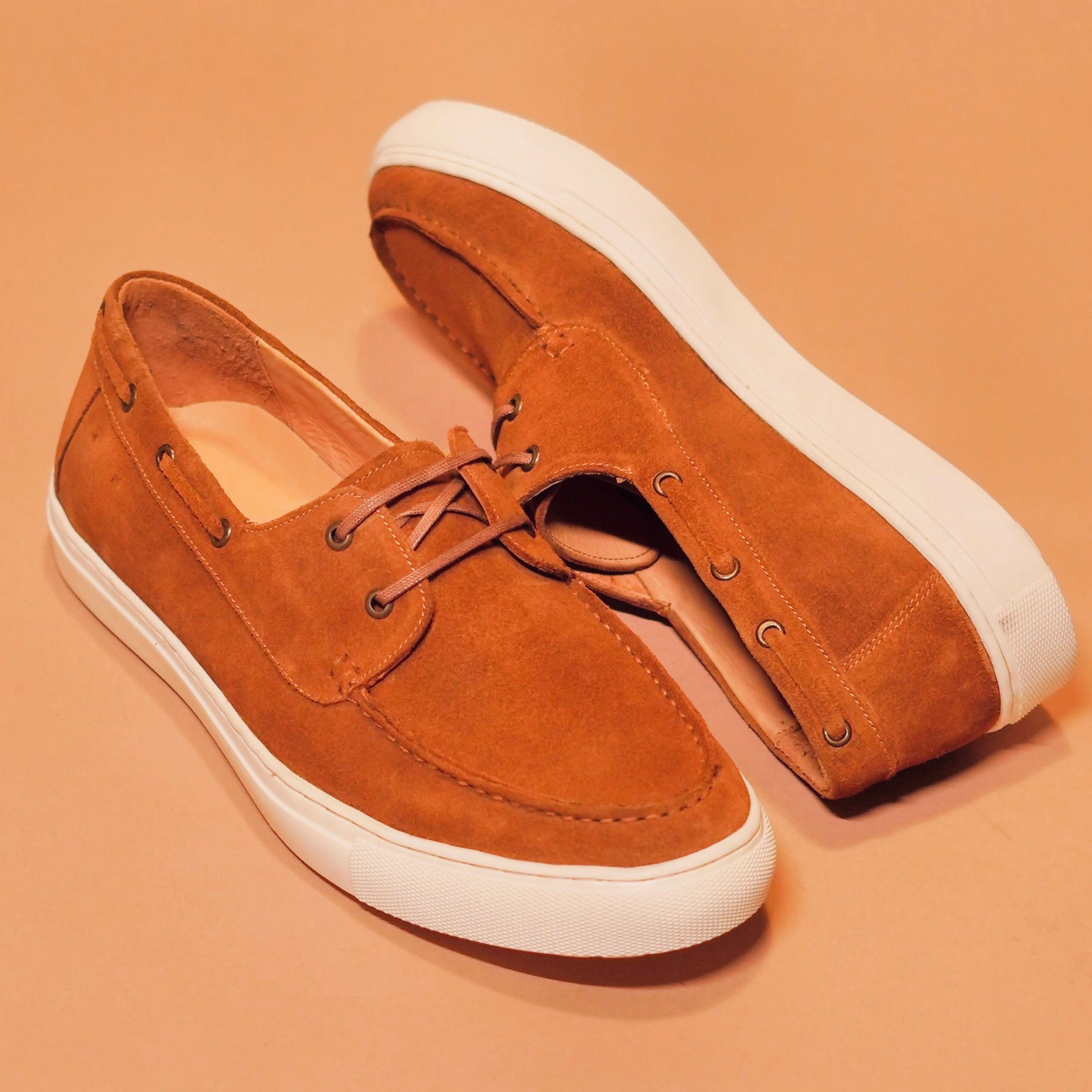 Barco Tobacco | Tobacco suede boat sneakers