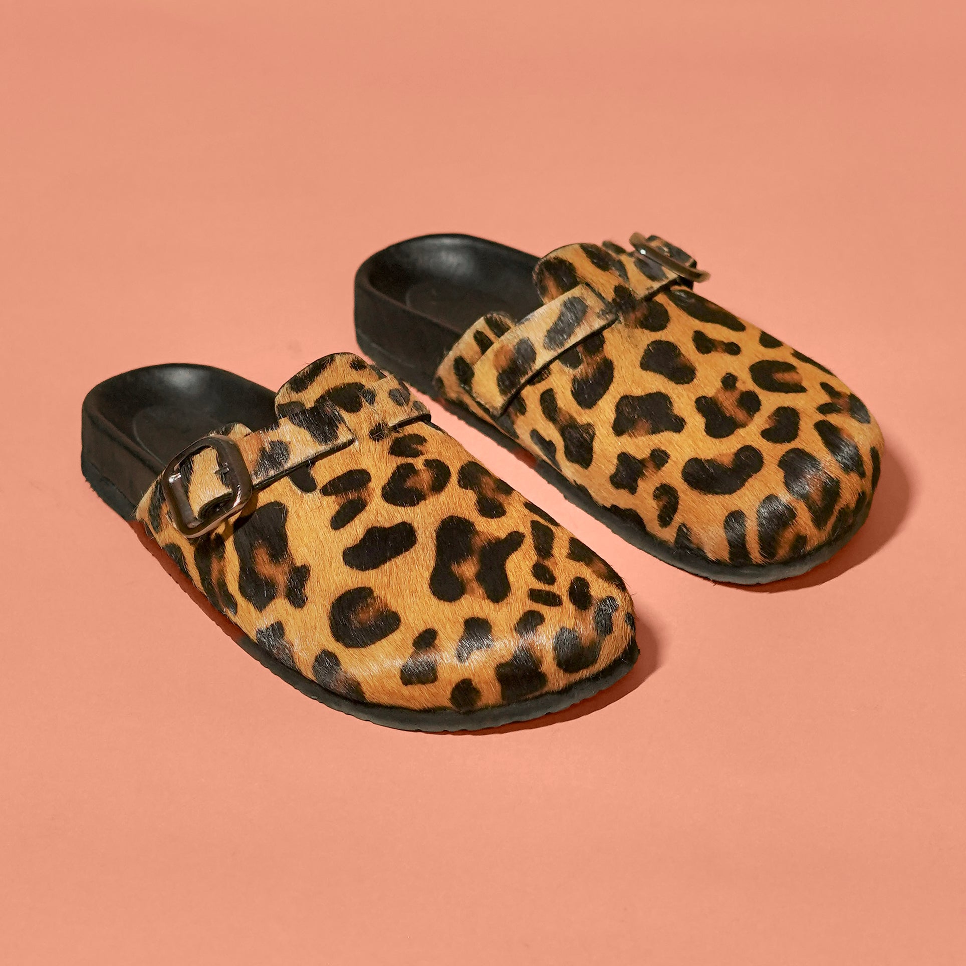Corko Donna Leopardo | Leopard Print Hair-On Cork Clogs for Women