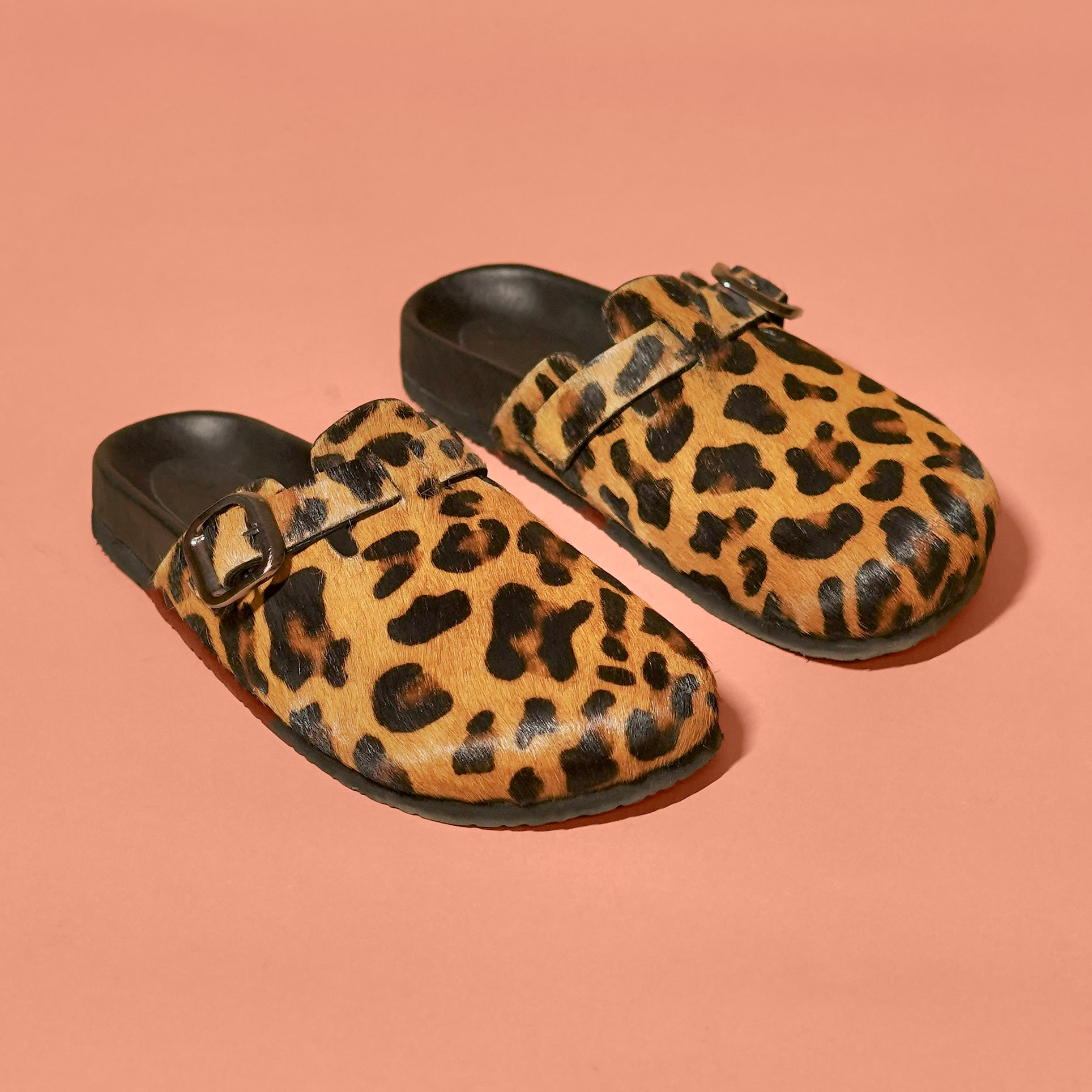 Corko Donna Leopardo | Leopard Print Hair-On Cork Clogs for Women