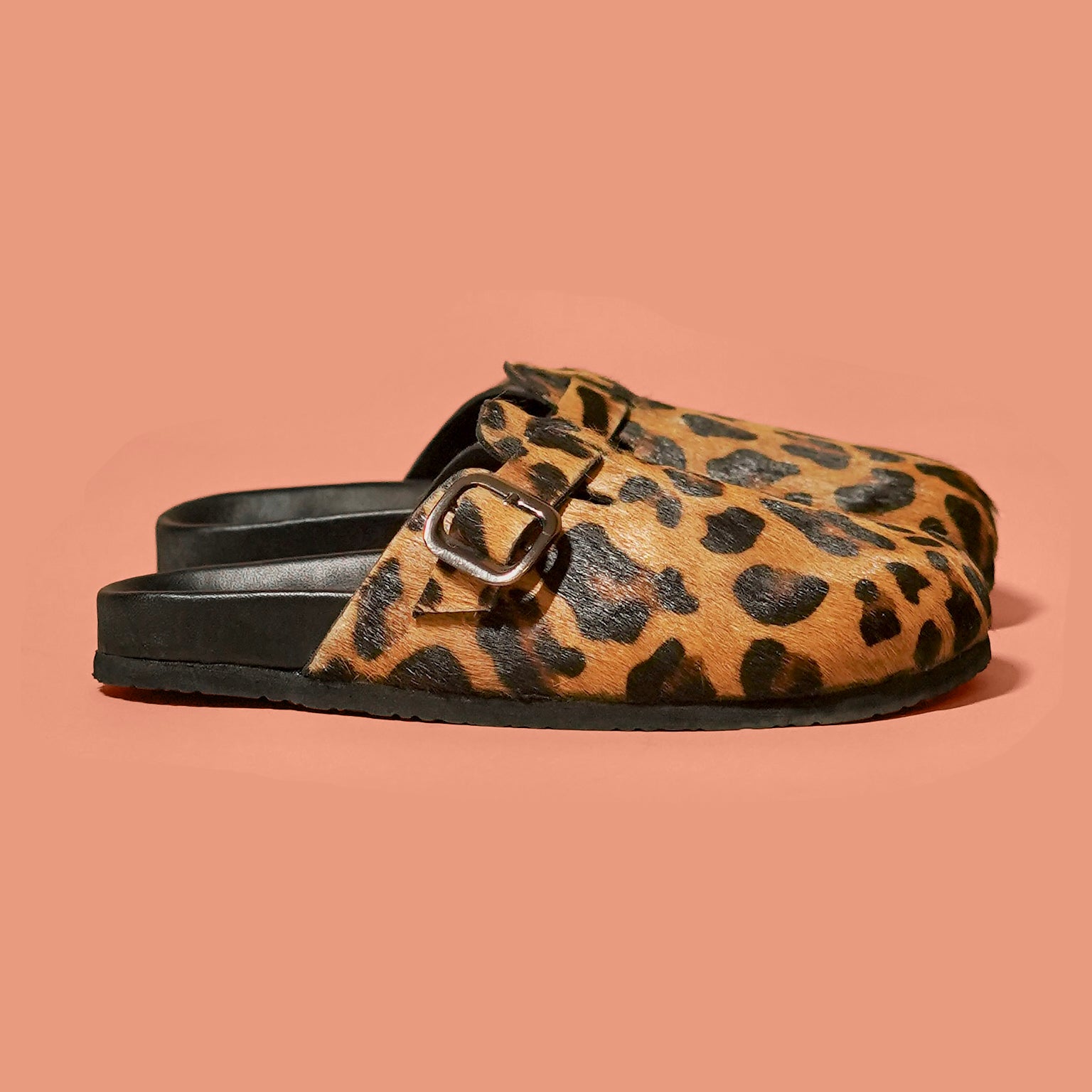 Corko Donna Leopardo | Leopard Print Hair-On Cork Clogs for Women
