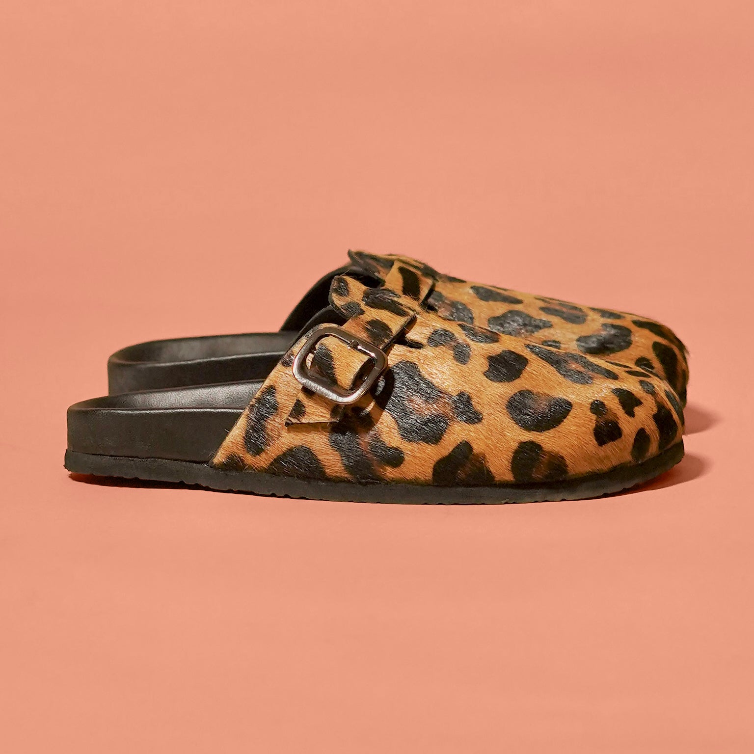 Corko Donna Leopardo | Leopard Print Hair-On Cork Clogs for Women