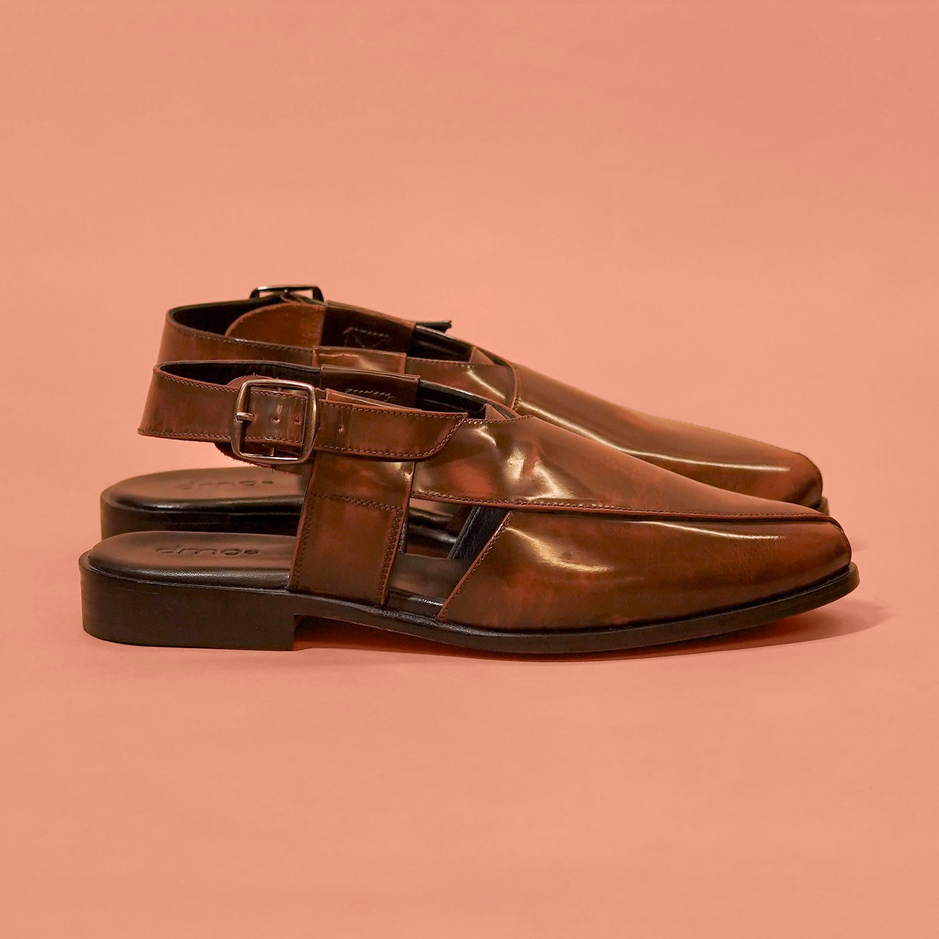 Pesha Spazzolato – Brushed Finish Leather Peshawari Sandals