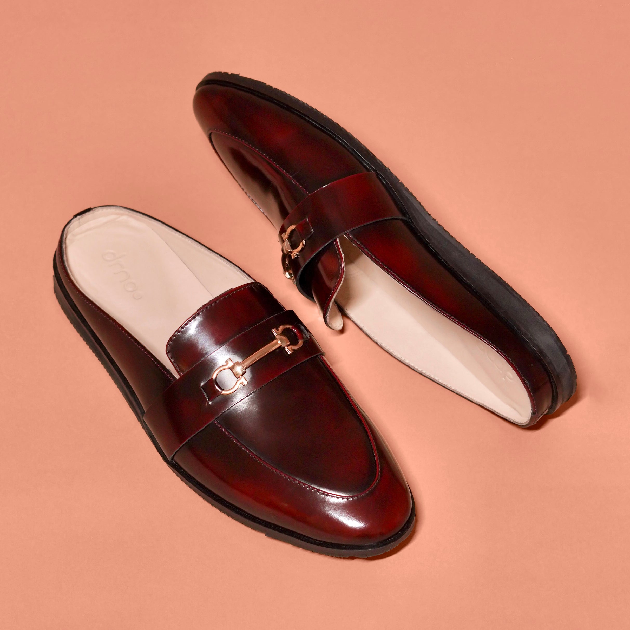 Hoffler Borgogno | Cherry patent leather mules