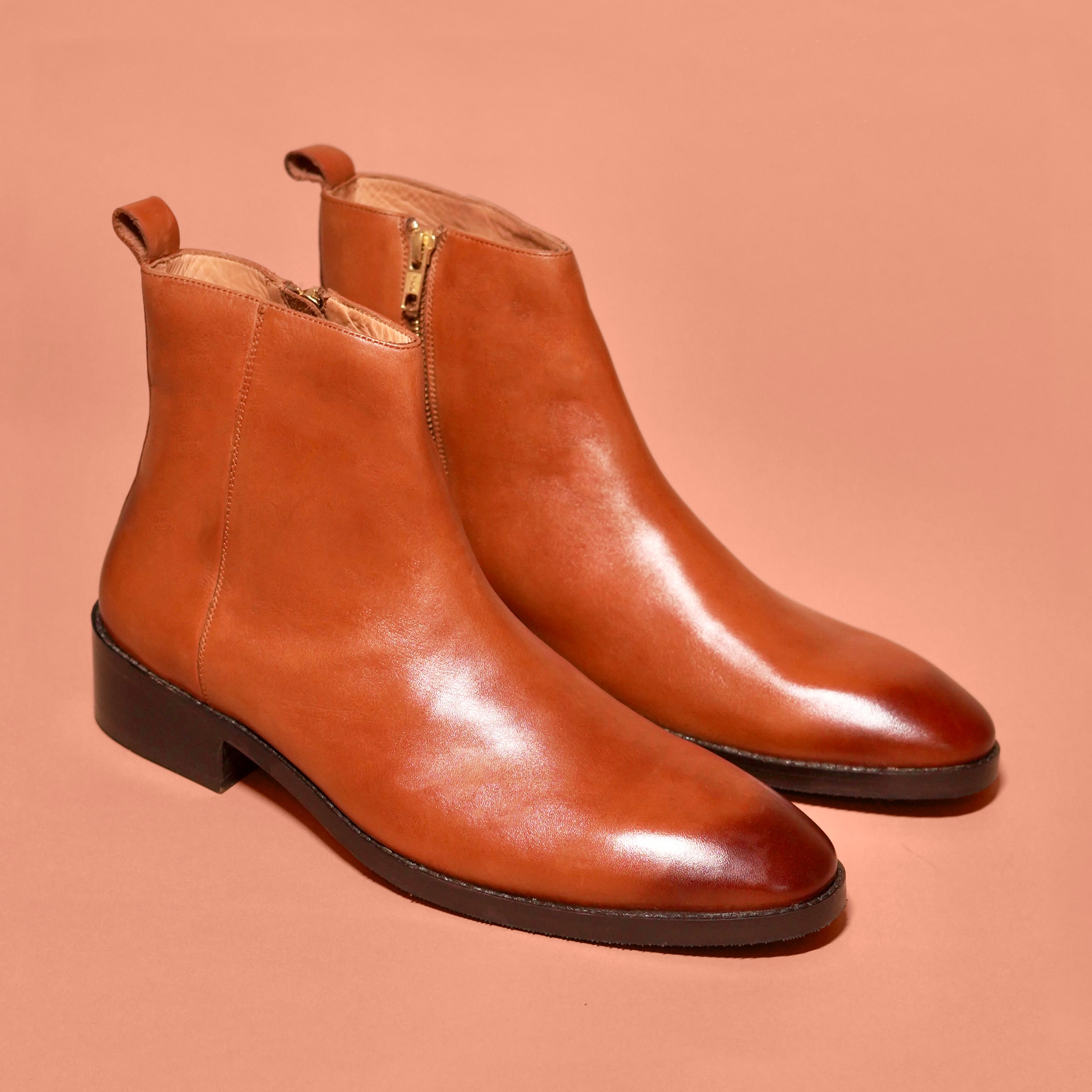 Sprazzo Cubano Tanino | Tan dual-toned heel Chelsea boots