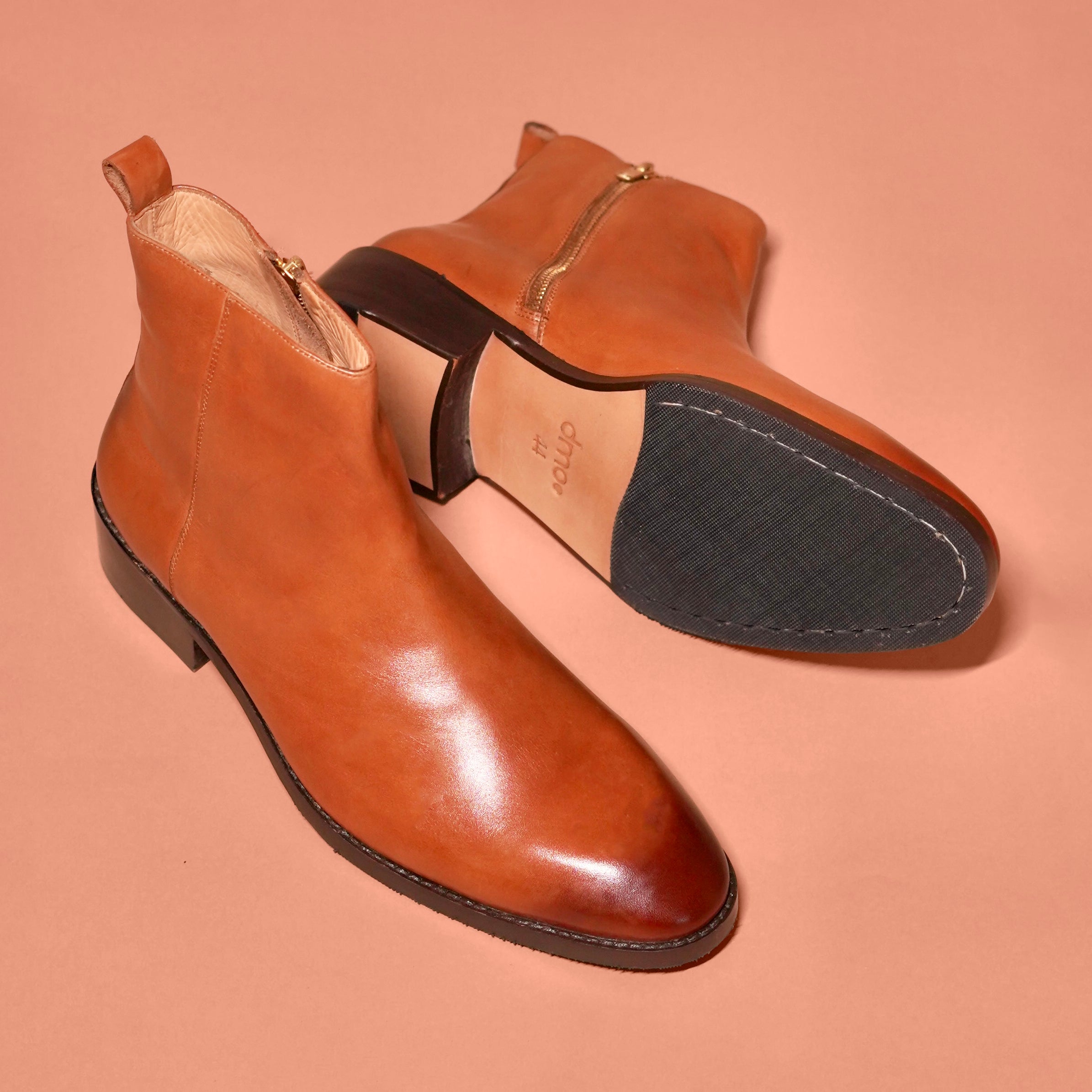 Sprazzo Cubano Tanino | Tan dual-toned heel Chelsea boots