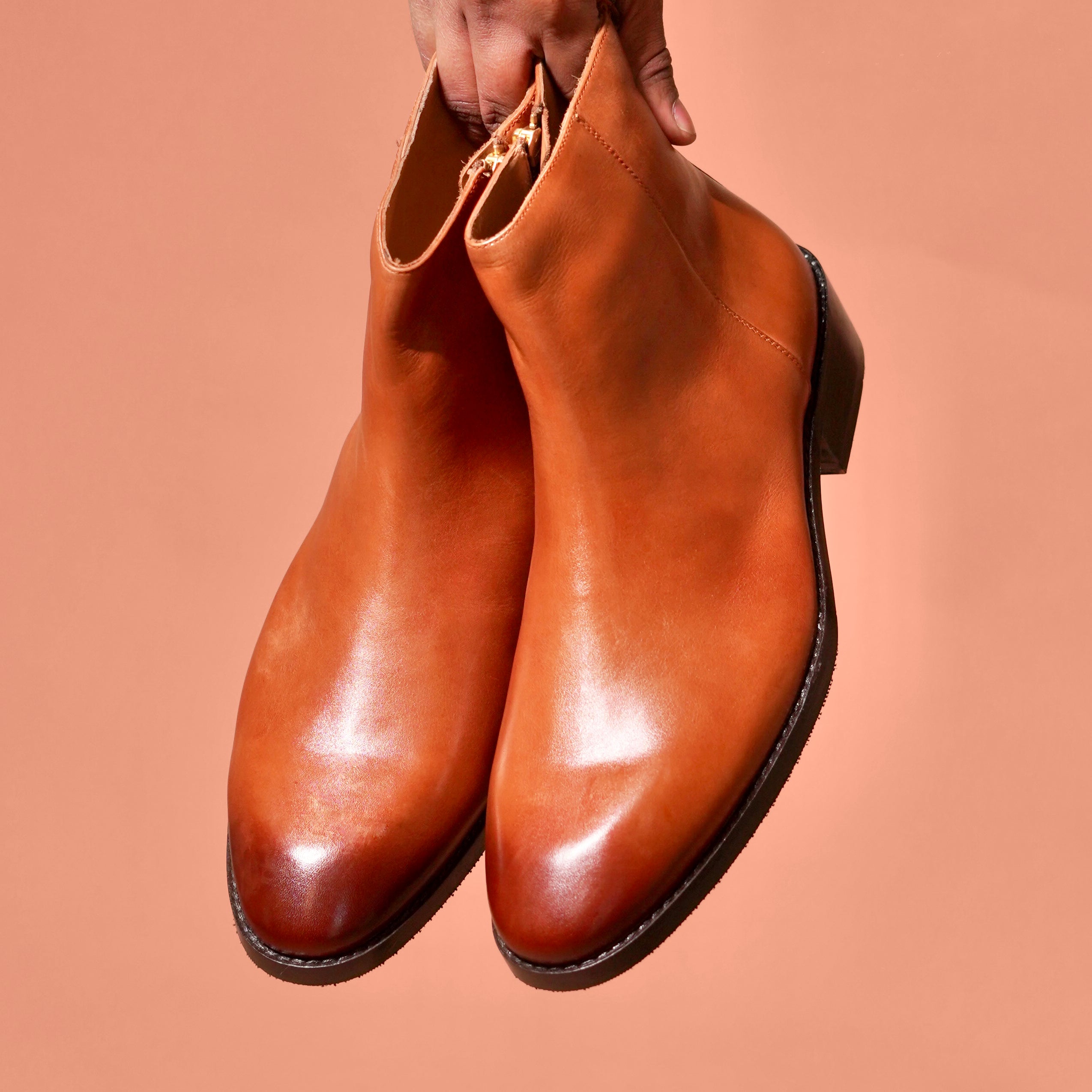 Sprazzo Cubano Tanino | Tan dual-toned heel Chelsea boots