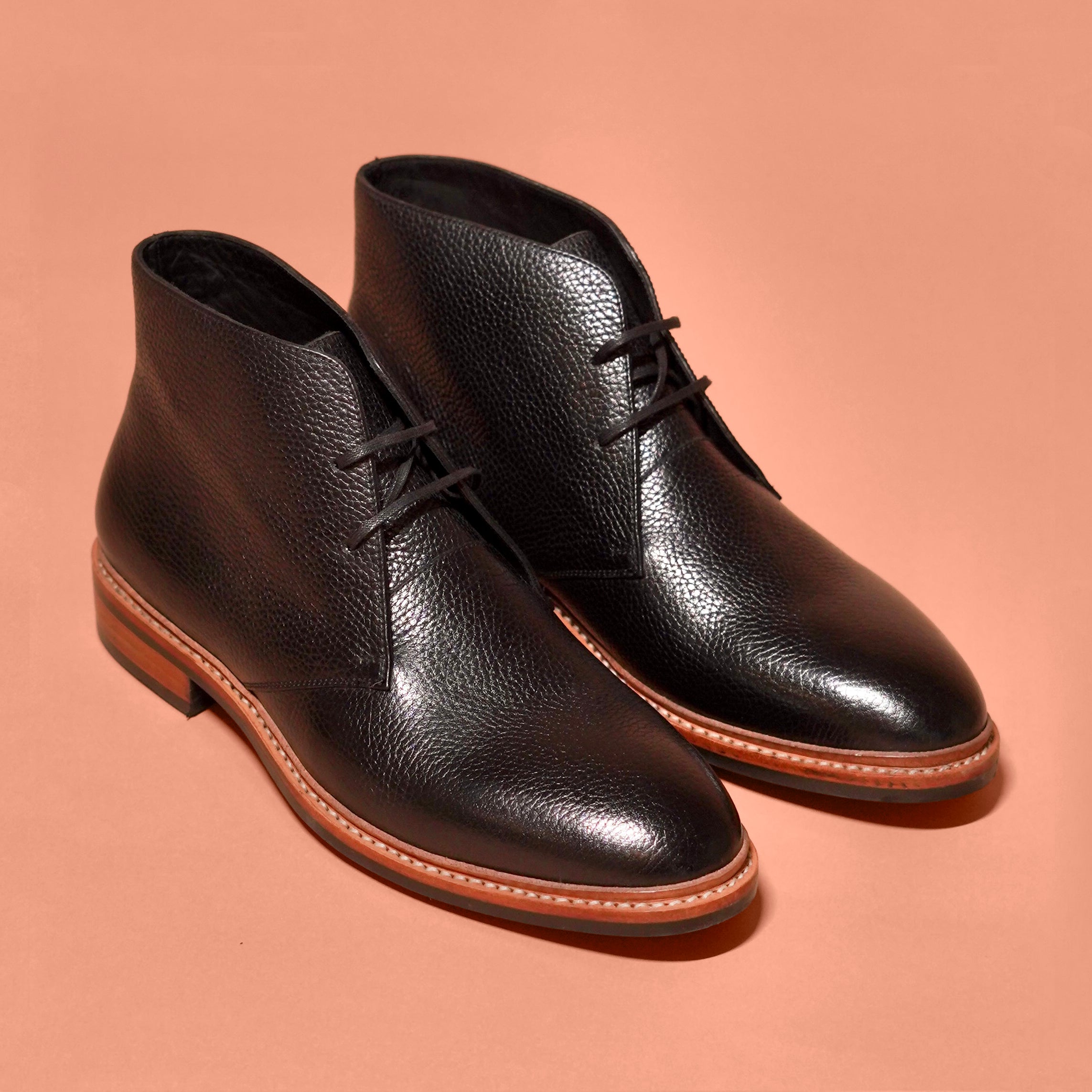 Sprazzo Welto Nero | Black goodyear welted leather boots