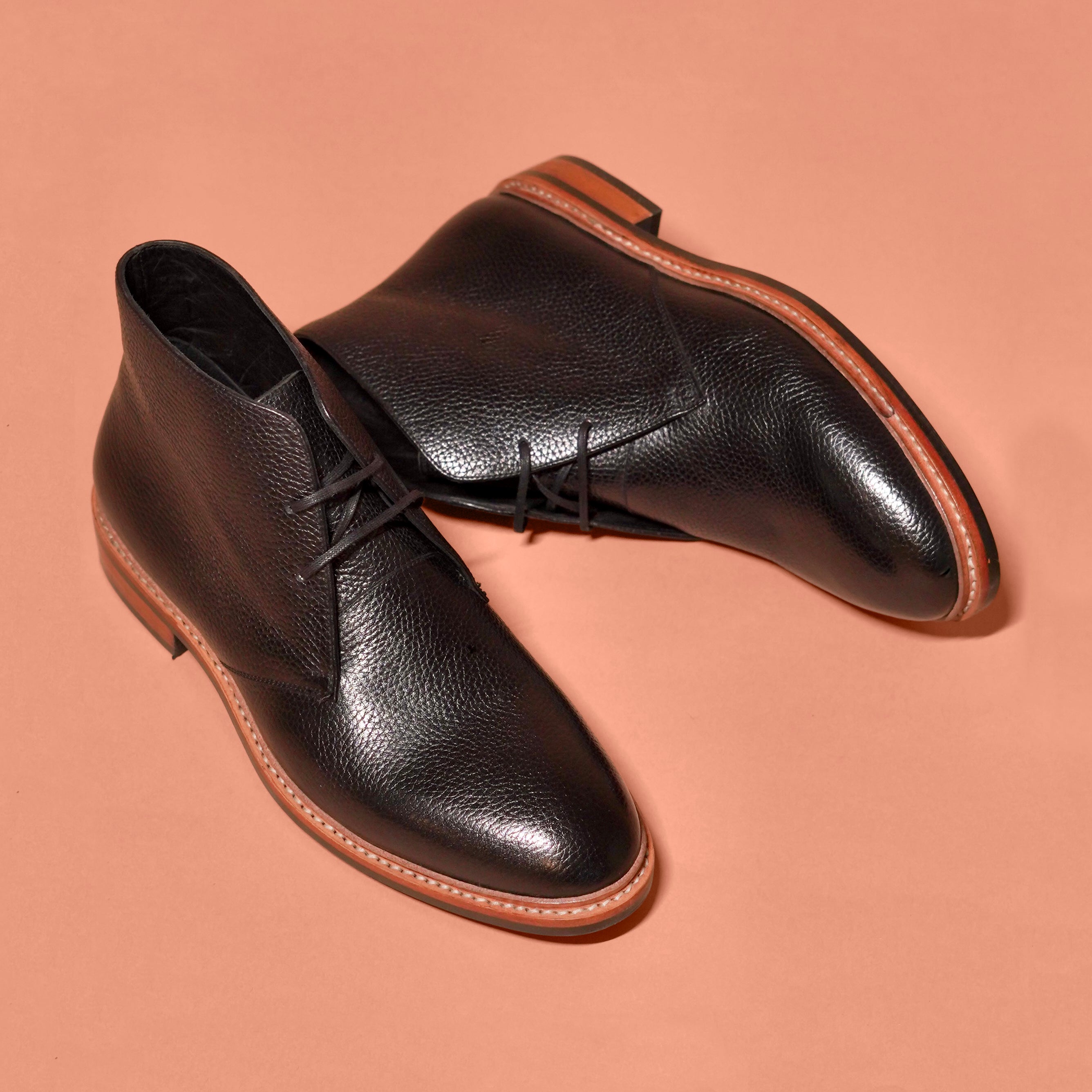 Sprazzo Welto Nero | Black goodyear welted leather boots