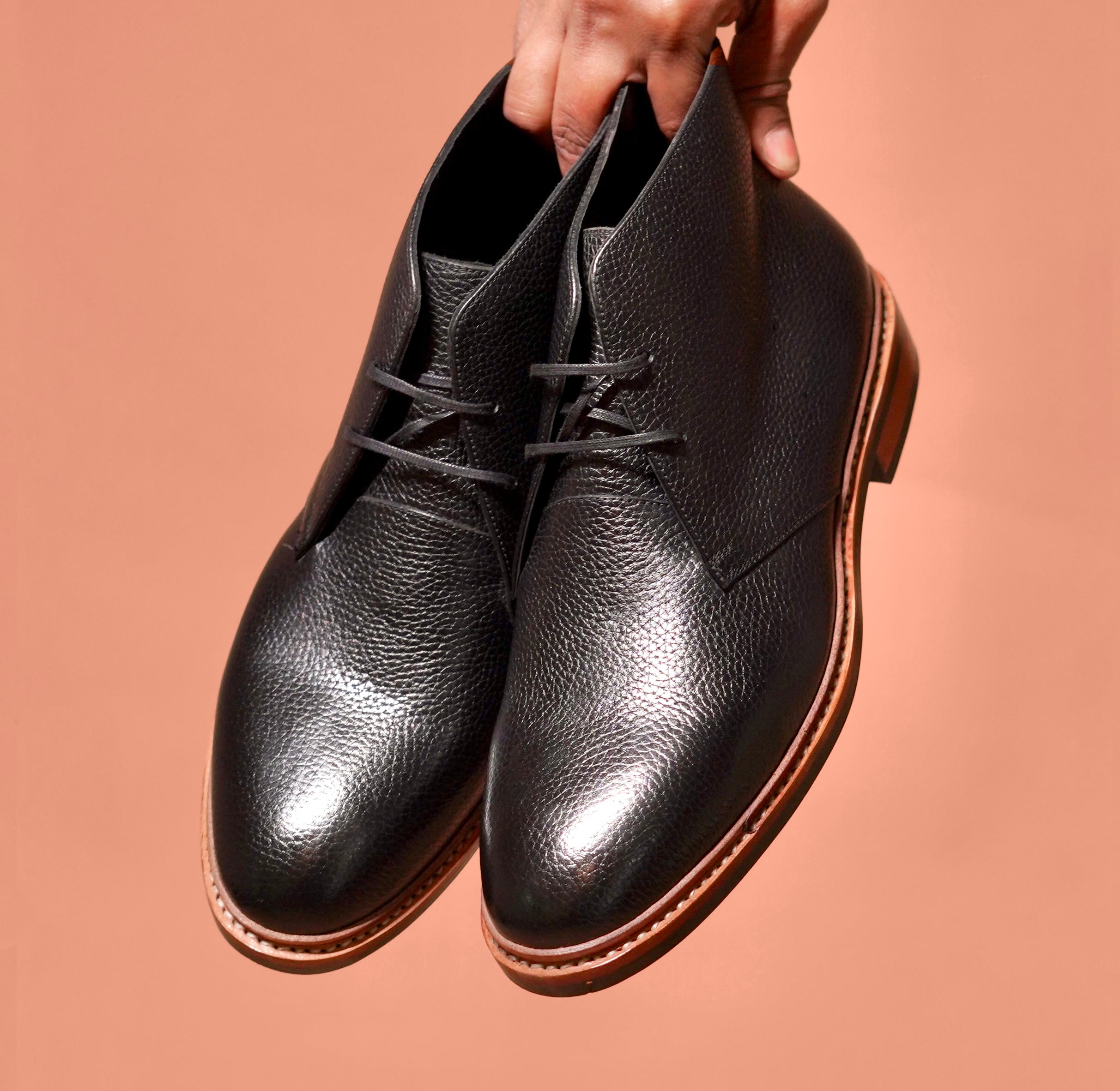 Sprazzo Welto Nero | Black goodyear welted leather boots