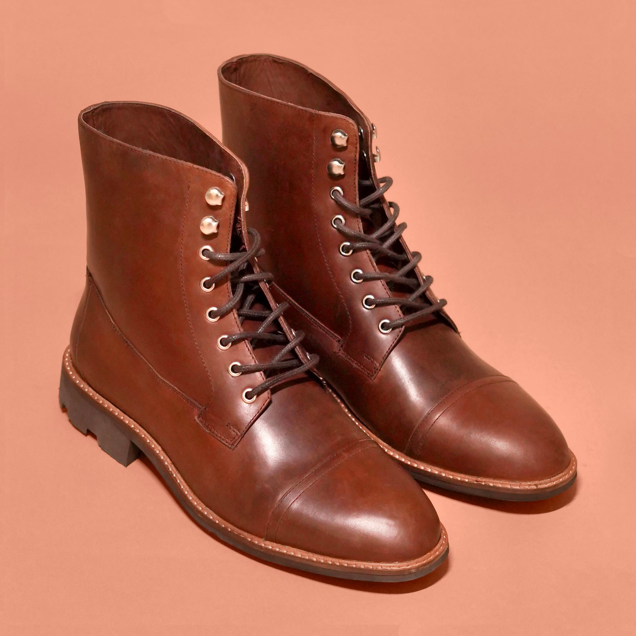 Sprazzo Welto Chocro | Brown goodyear-welted leather boots