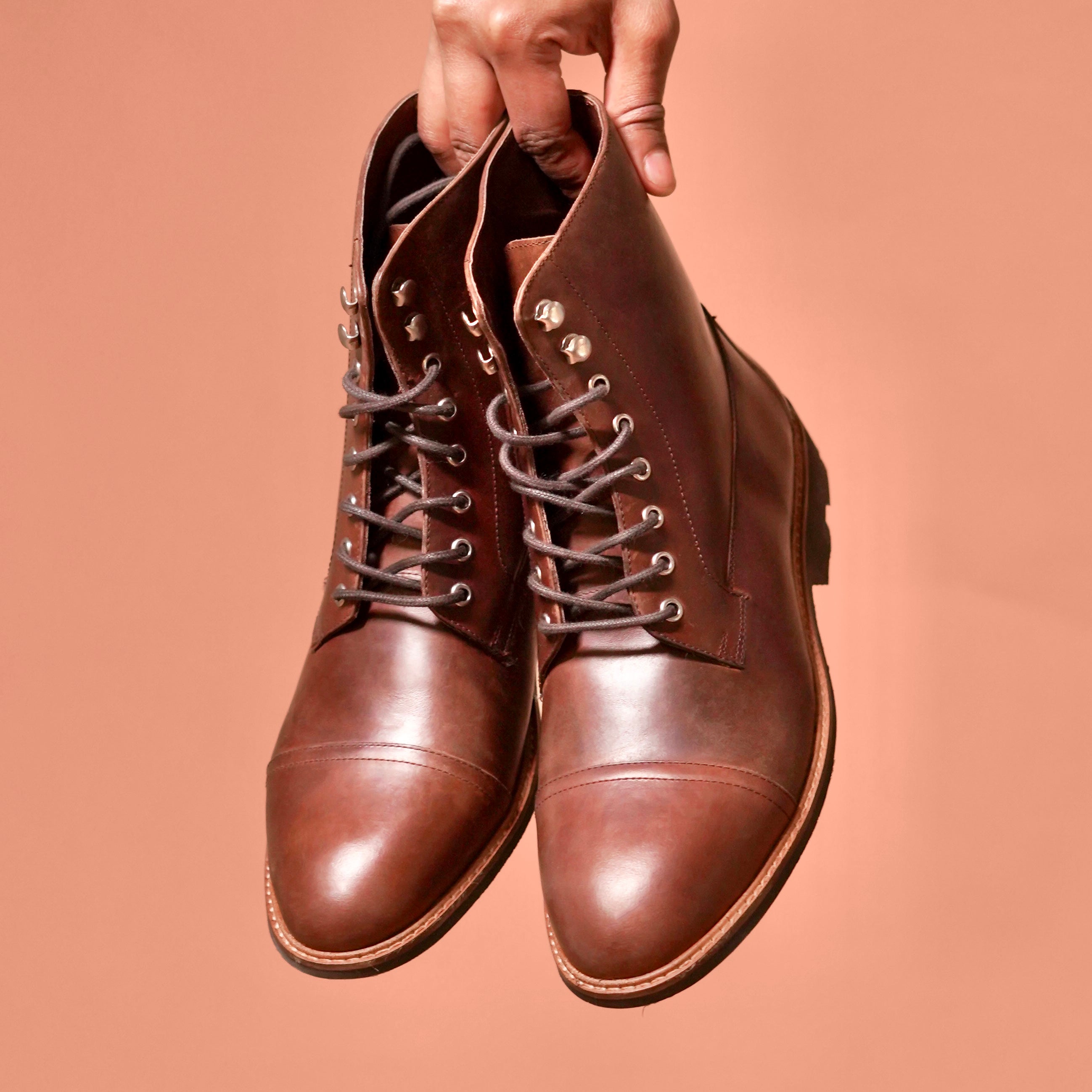 Sprazzo Welto Chocro | Brown goodyear-welted leather boots