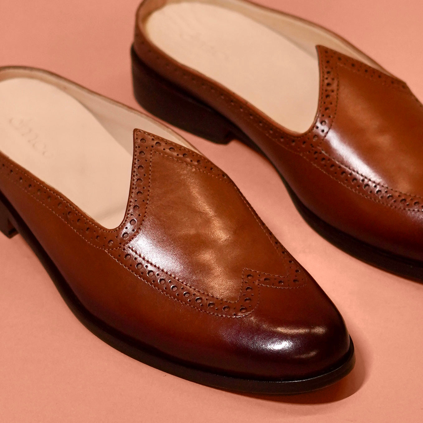 Hoffler Brouguo Elite – Light Brown Wingtip Mojri for Men