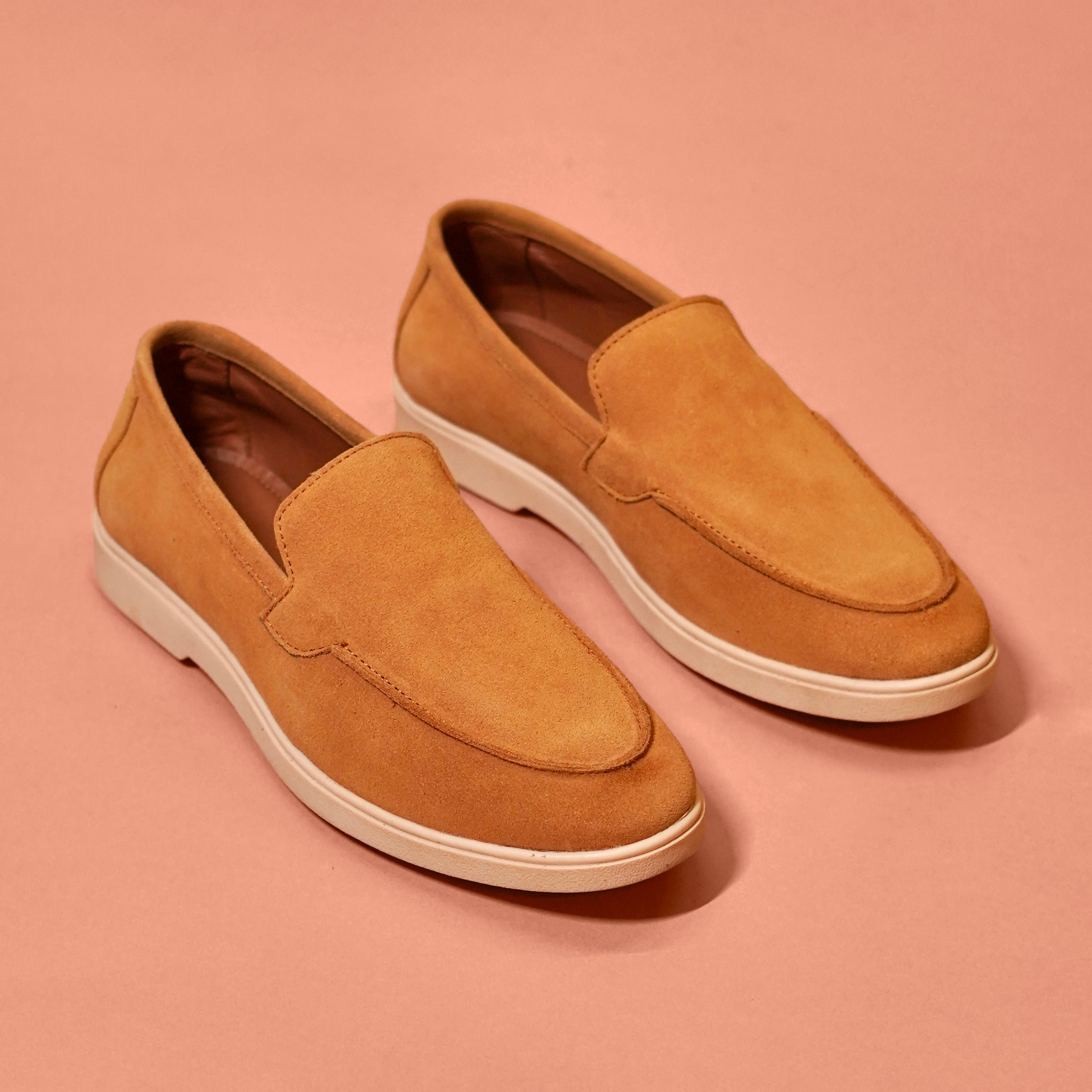 Oro Classico – Yellow Suede Loafers for Men