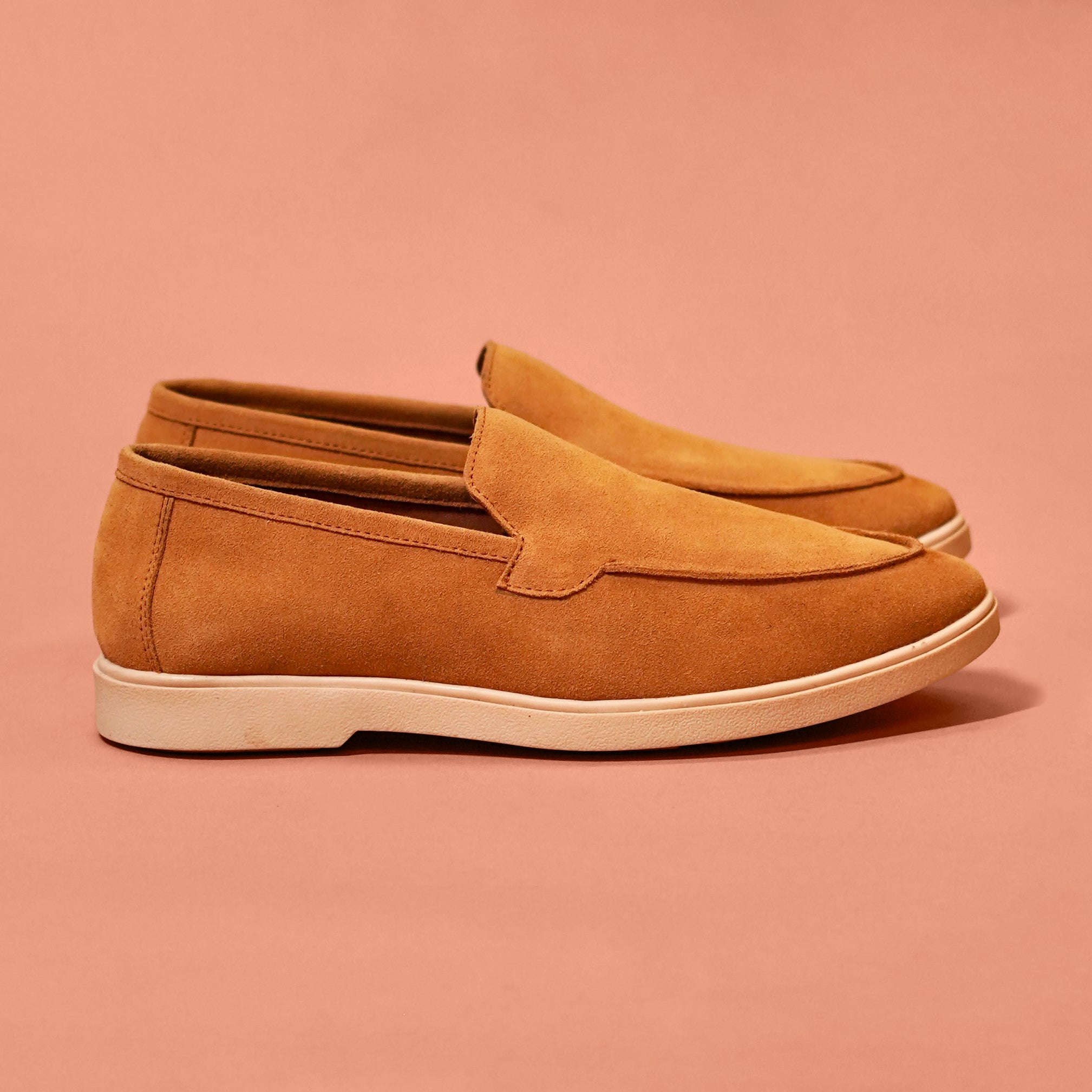 Oro Classico – Yellow Suede Loafers for Men