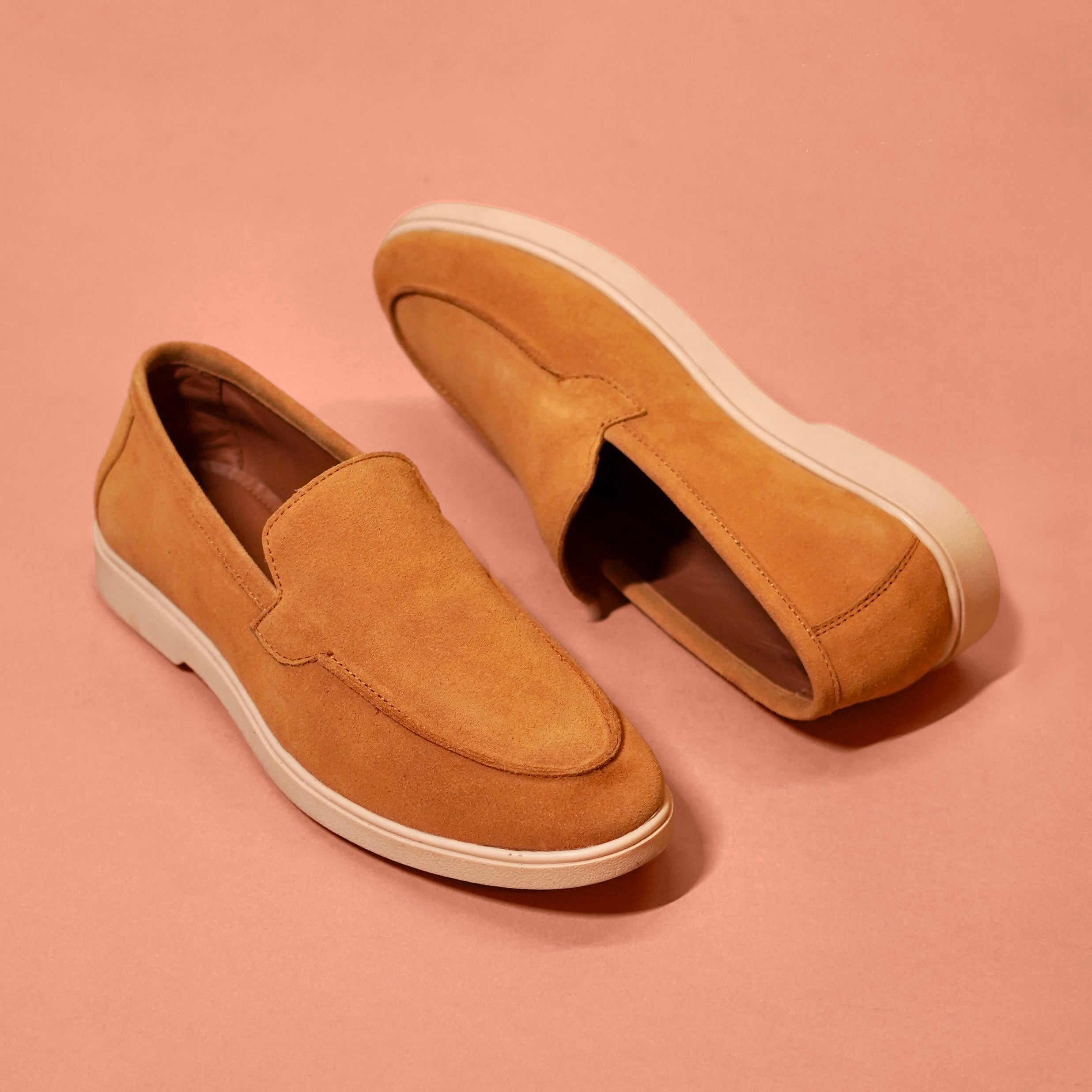 Oro Classico – Yellow Suede Loafers for Men